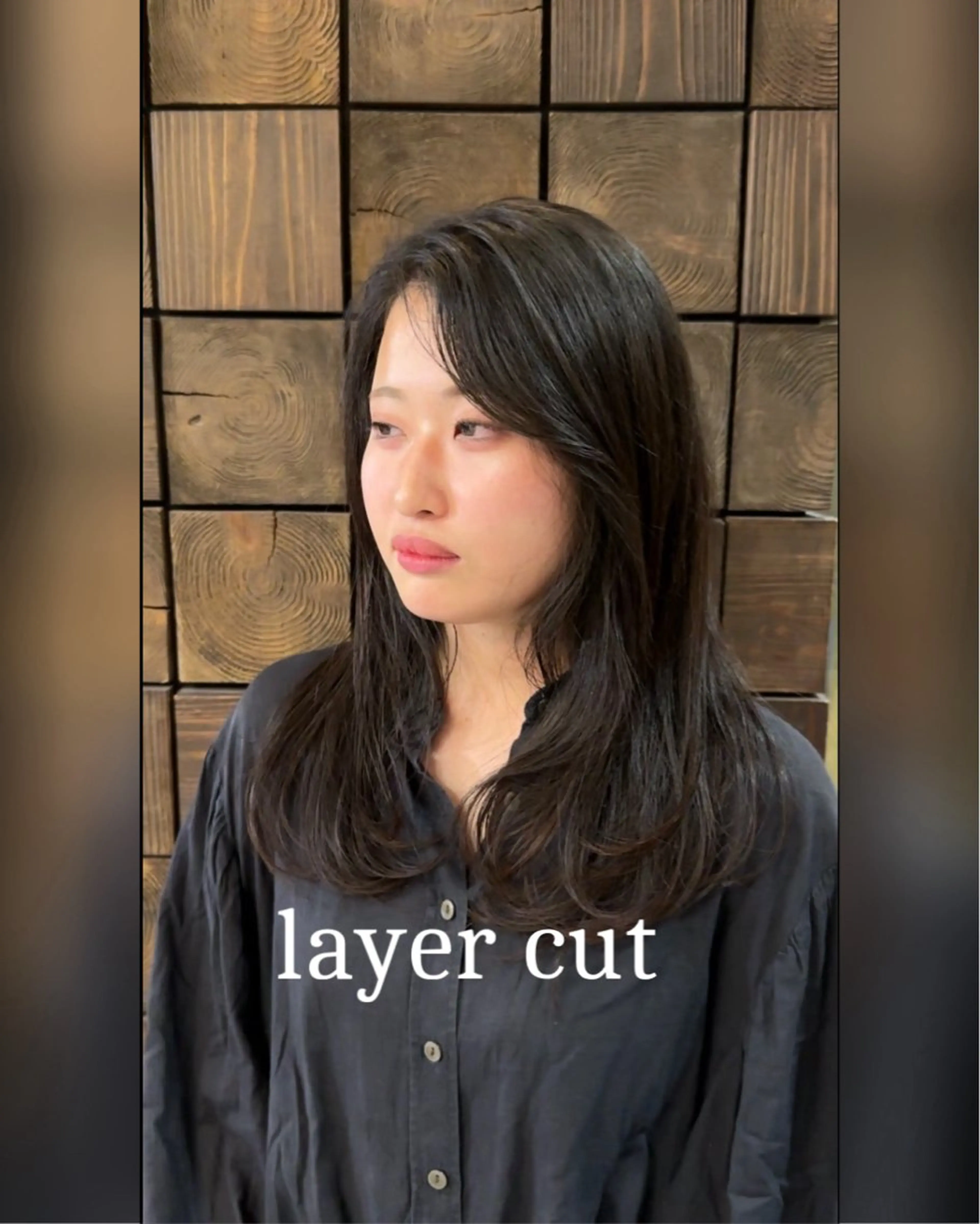 ロング カット 齊藤政太 顔周り カット 透明感カラーのヘアスタイル