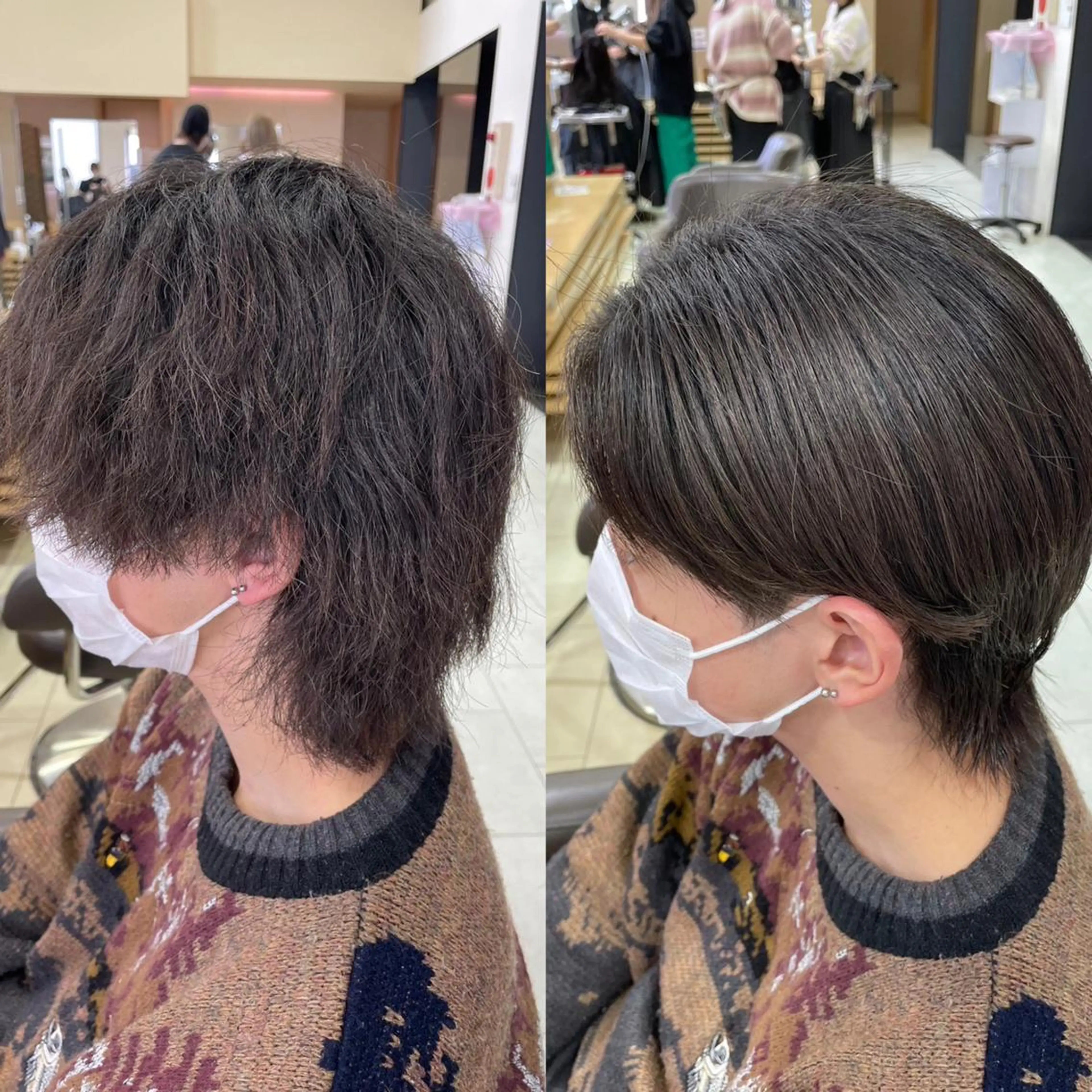 【🔥曲がる縮毛矯正!?🔥】✂️メンズカット+酸性ストレート🌟髪質改善【ミニモ学割】【縮毛矯正】の写真