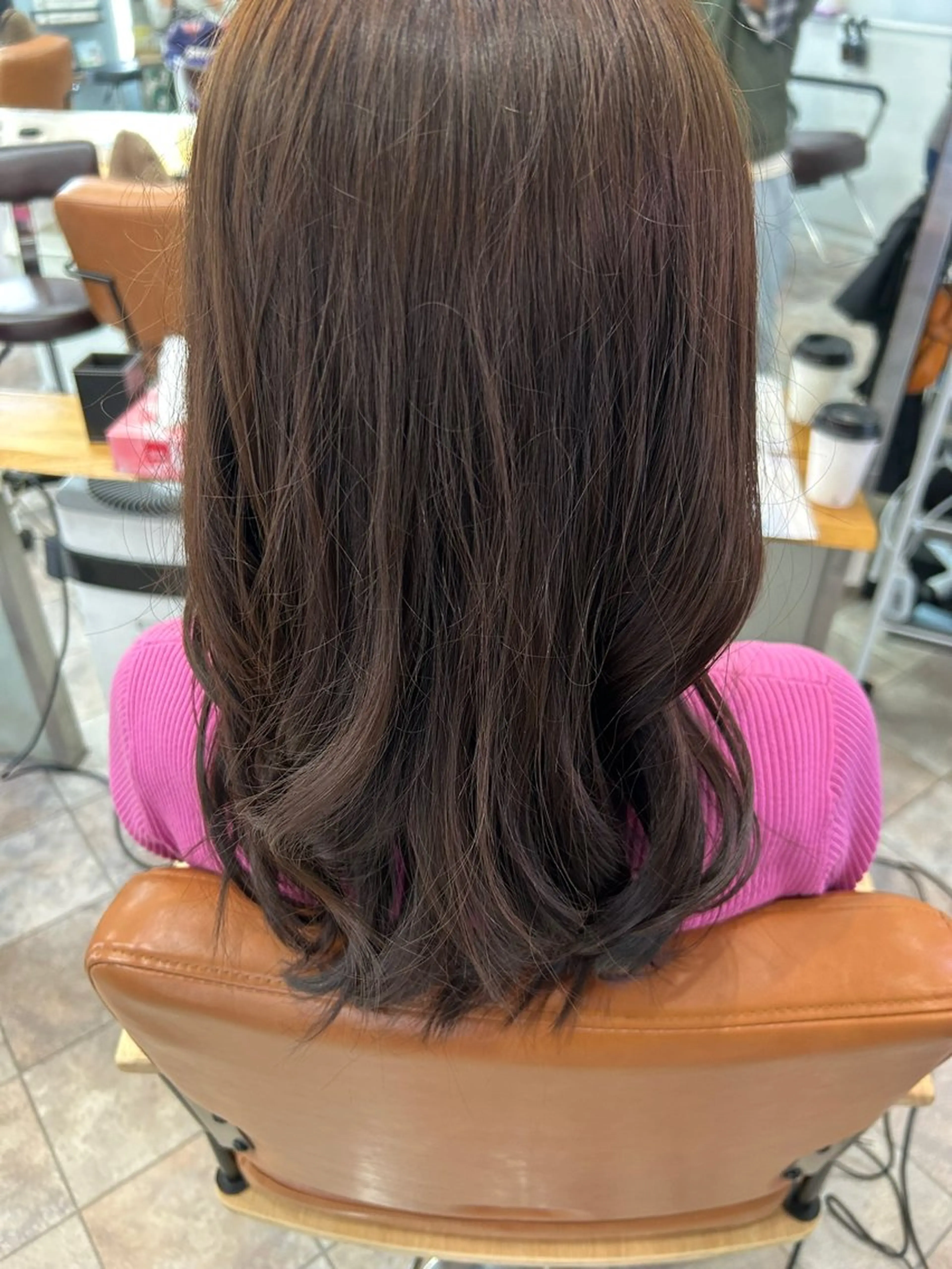 セミロング カラー 永木 楓のヘアスタイル