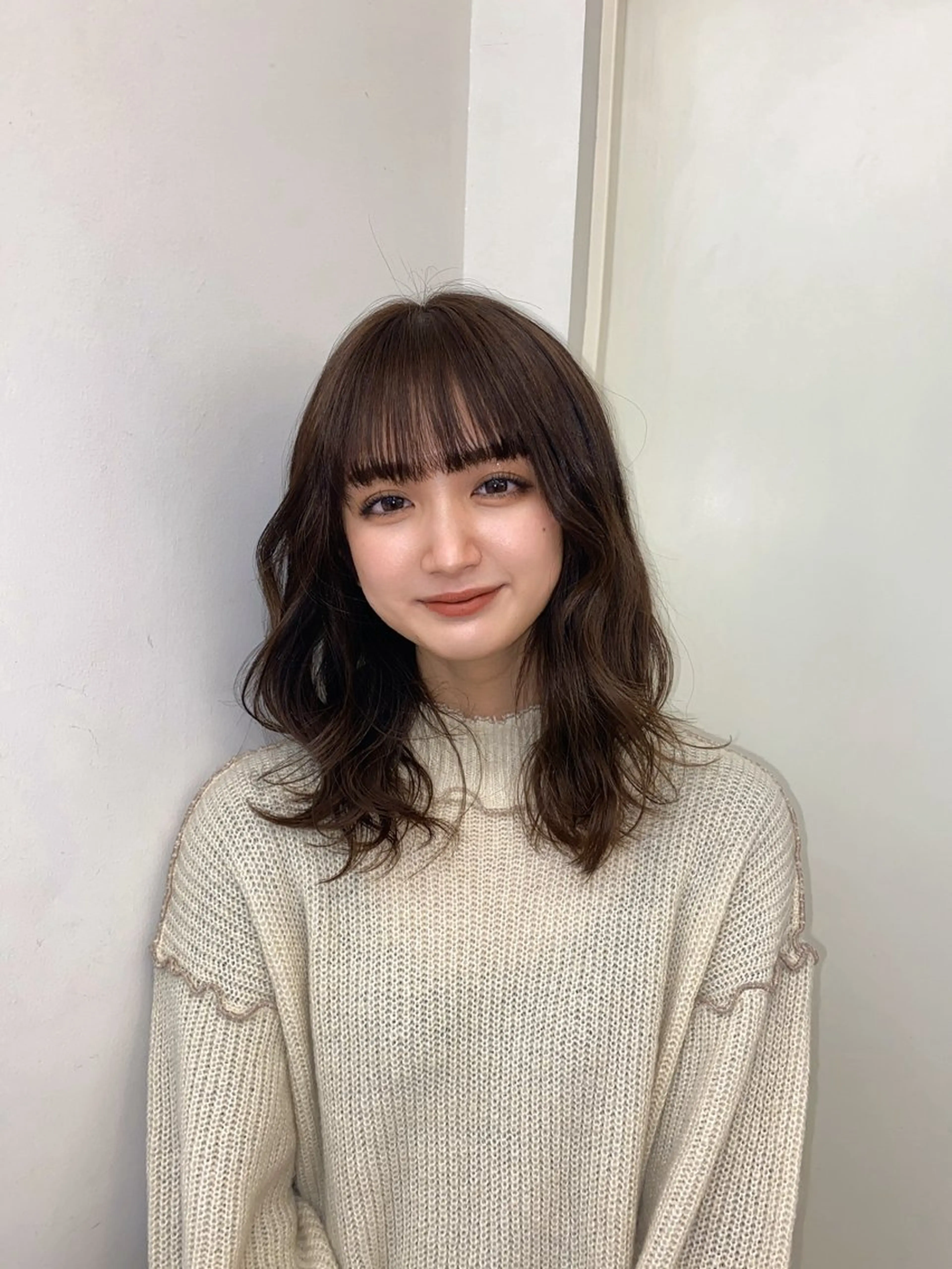 ミディアム 高山沙来/ストレート パーマ特化/縮毛矯正のヘアスタイル