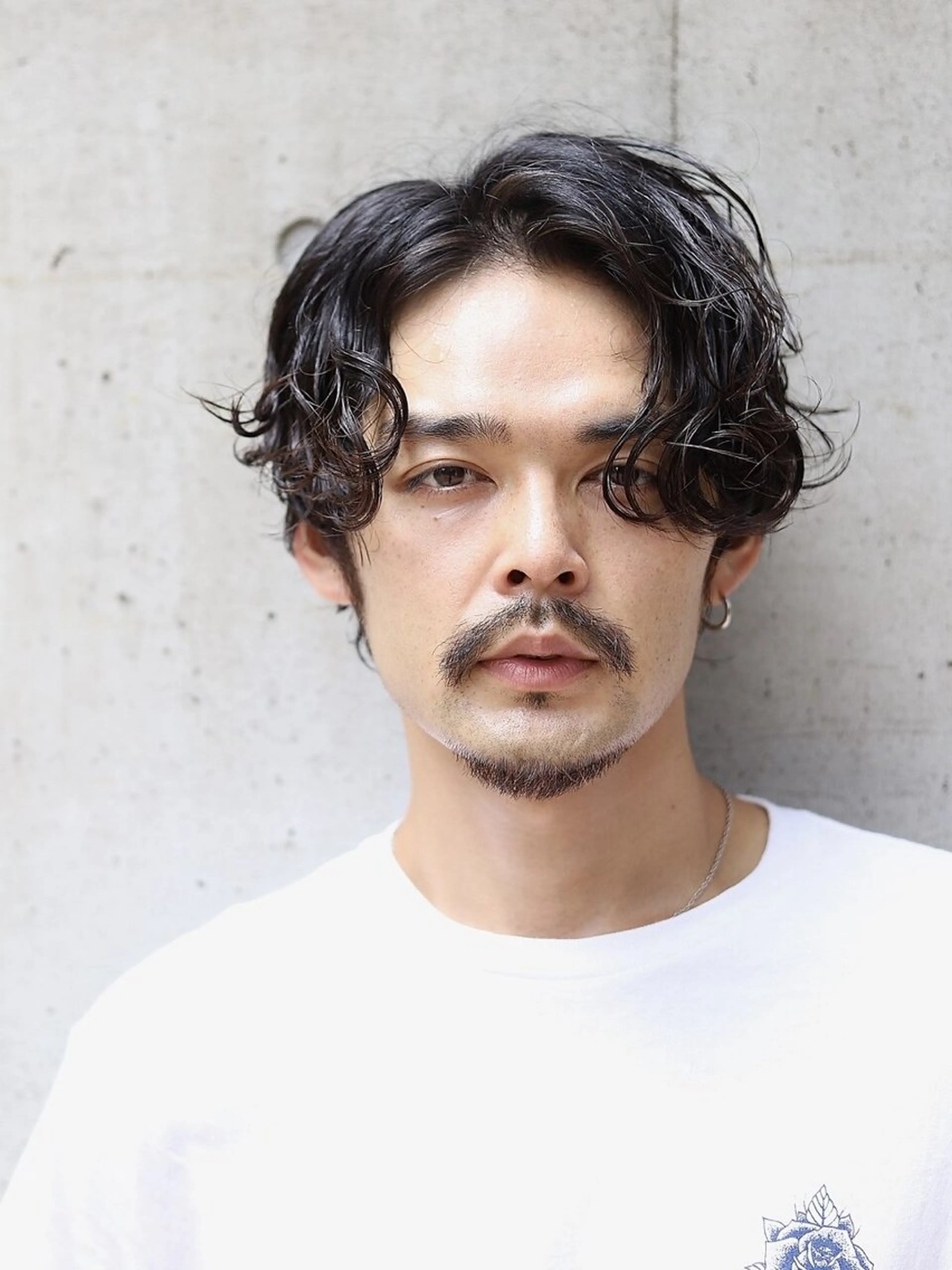 ミディアム パーマ メンズ 森長 マコトのヘアスタイル