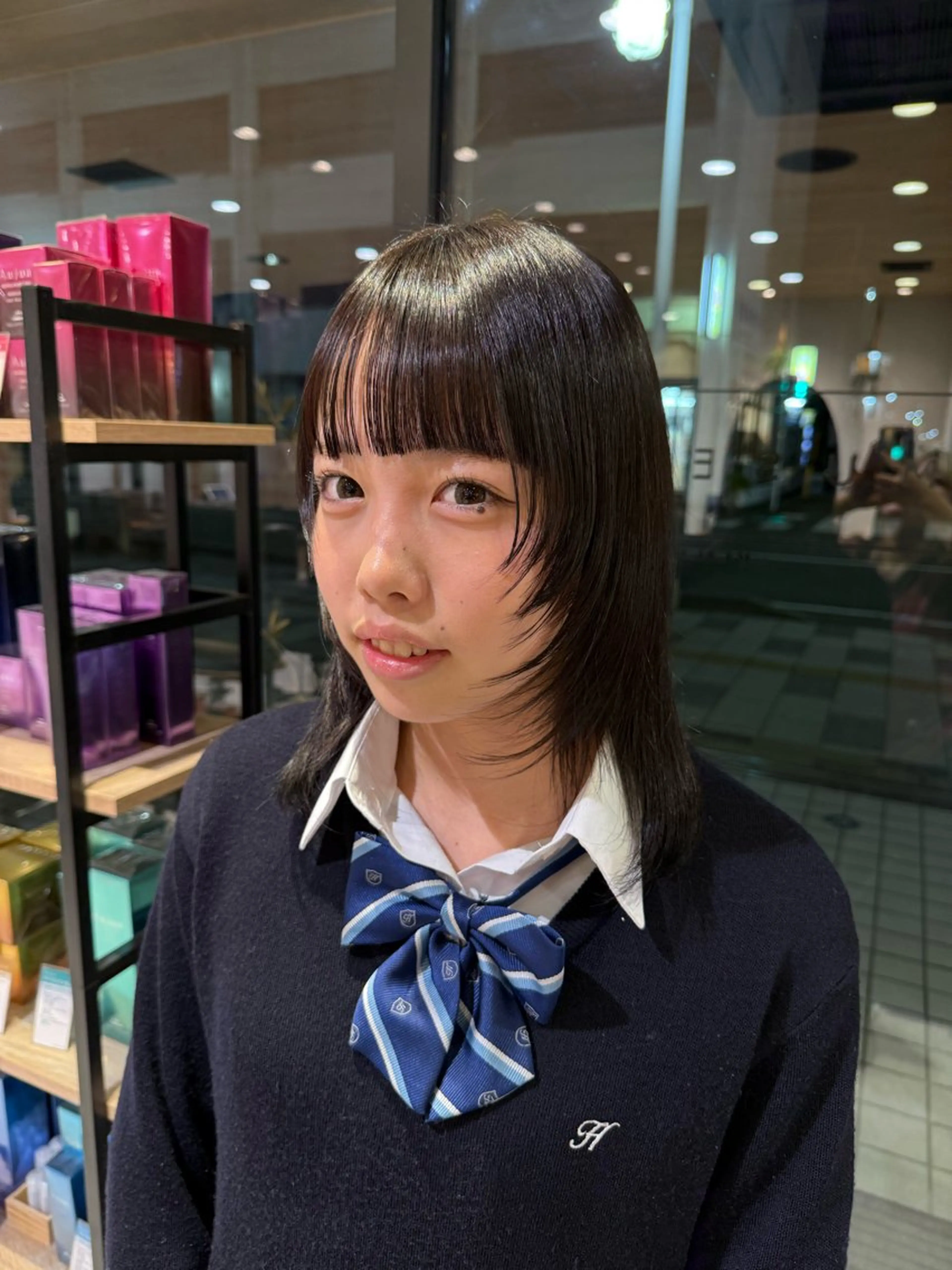 セミロング カラー カット 縮毛矯正 レイヤー/似合わせ/ yuan⟡.·のヘアスタイル