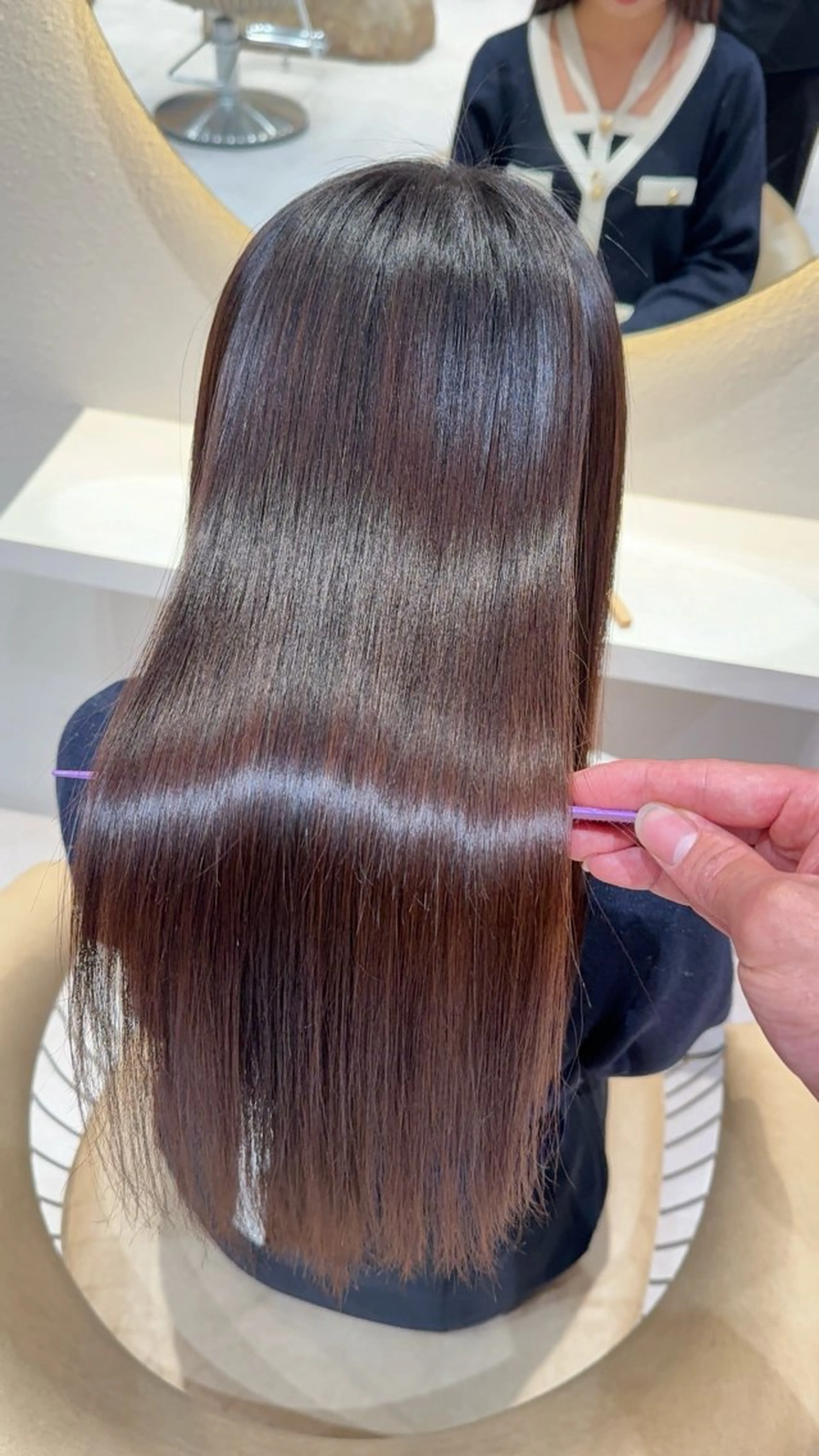 ロング カラー カット ヘアカラー 縮毛矯正 レイヤー❣️縮毛矯 川村利幸のヘアスタイル