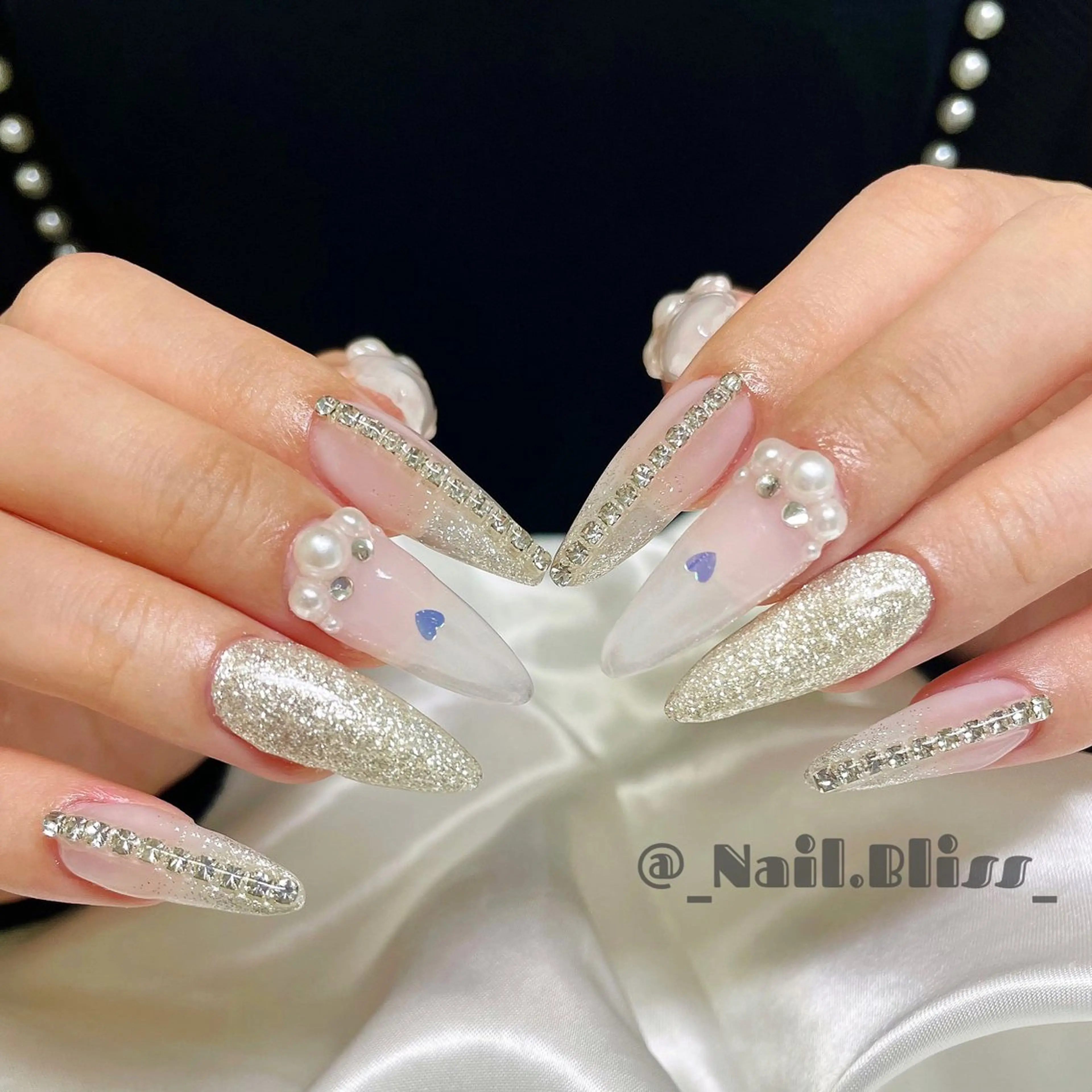 ネイル ホワイト ハンドネイル NAIL BLISSのネイルデザイン