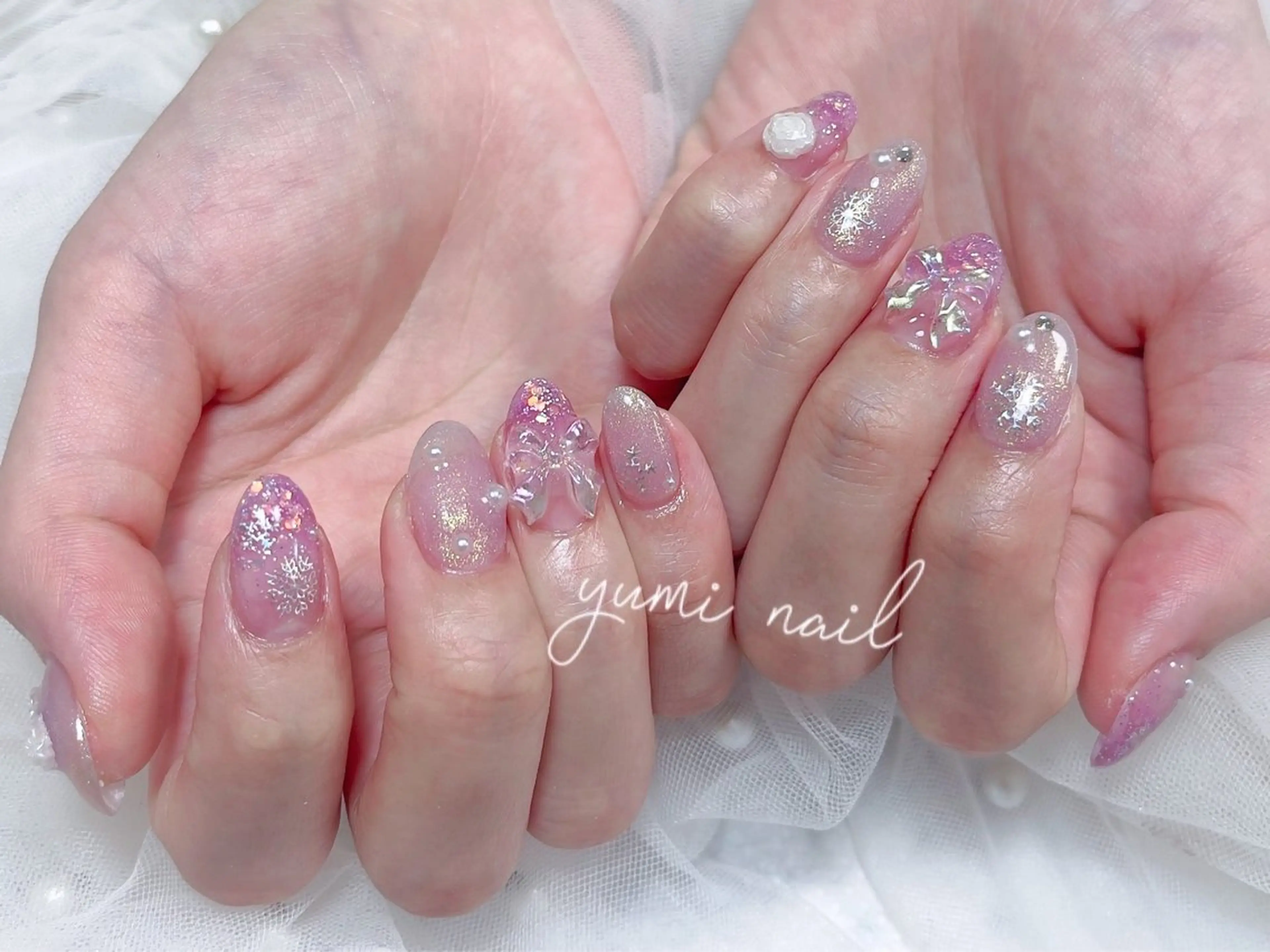 ネイル 𝐲𝐮𝐦𝐢🎀 長さ出しデザイン専門のネイルデザイン