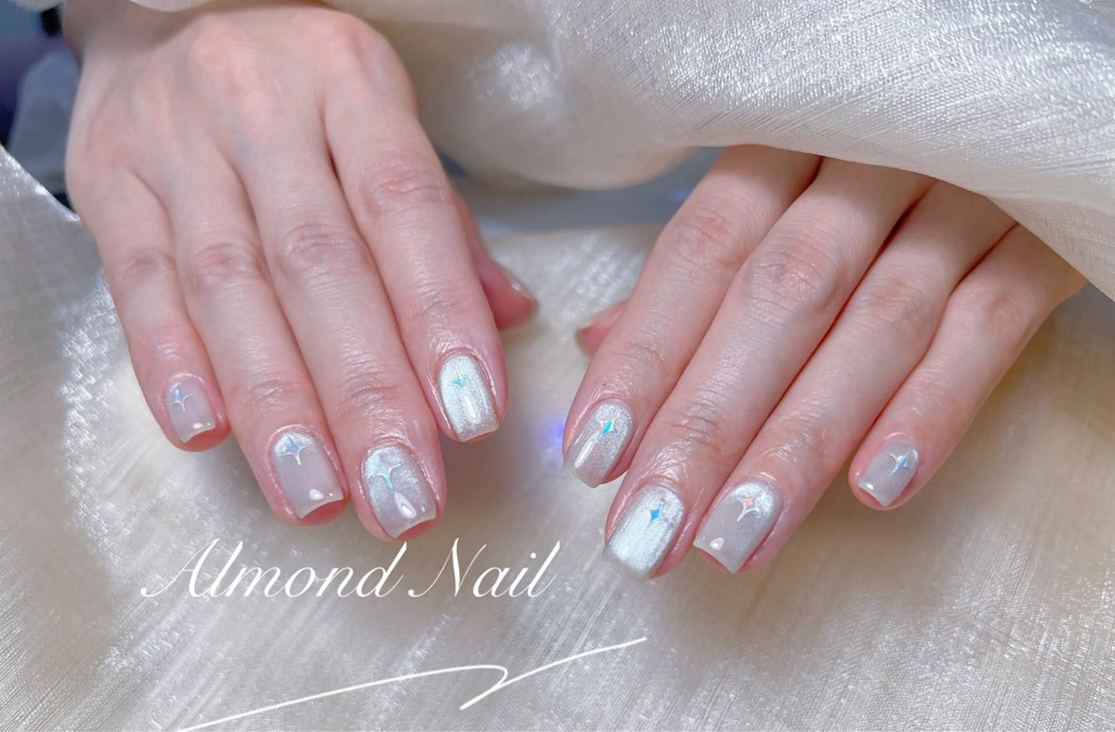 ネイル 長さ出し フラッシュネイル フットネイル フレンチネイル ジェルネイル Almond Nail 亀戸のネイルデザイン