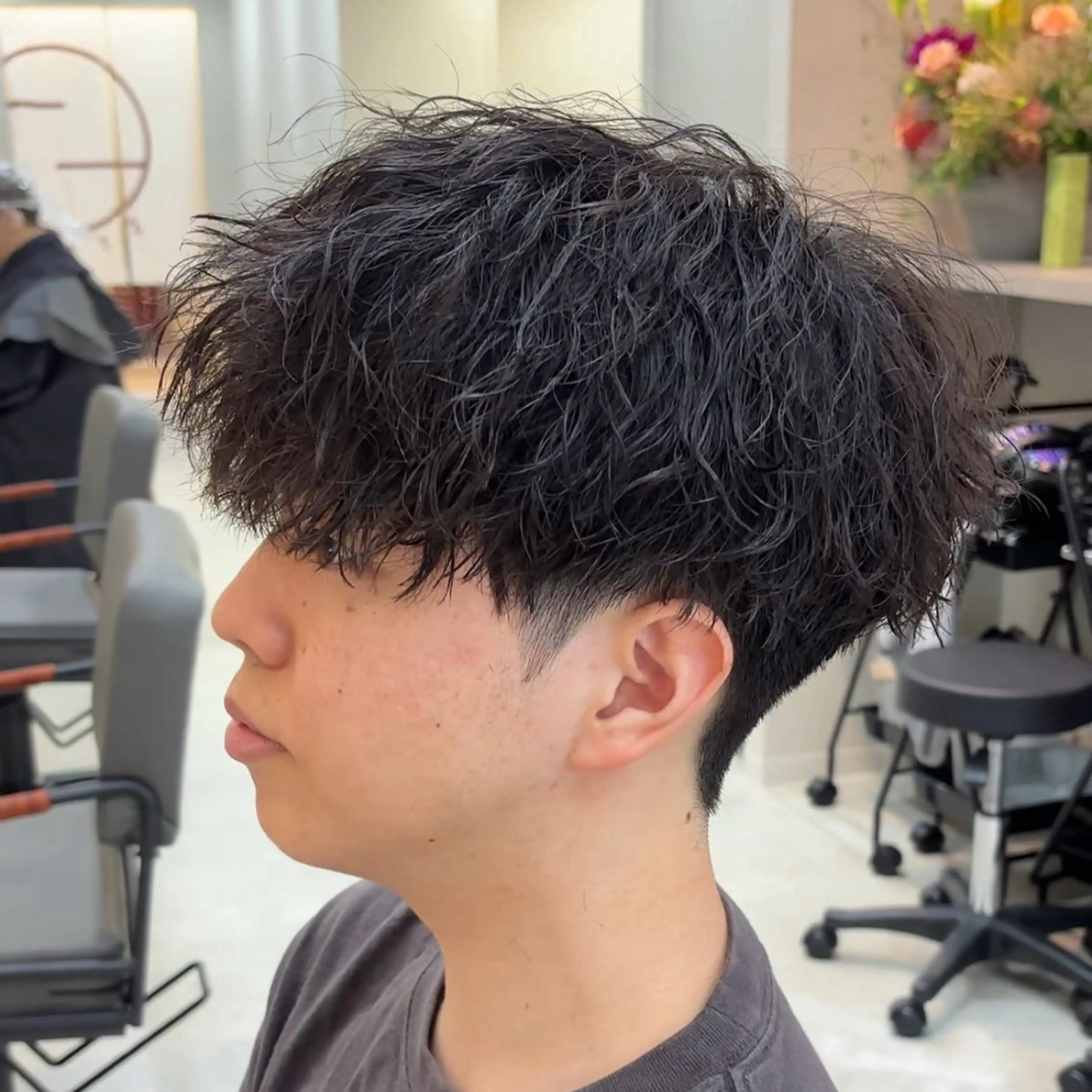 ミディアム パーマ メンズ ⛽️STAND 博多⛽️のヘアスタイル