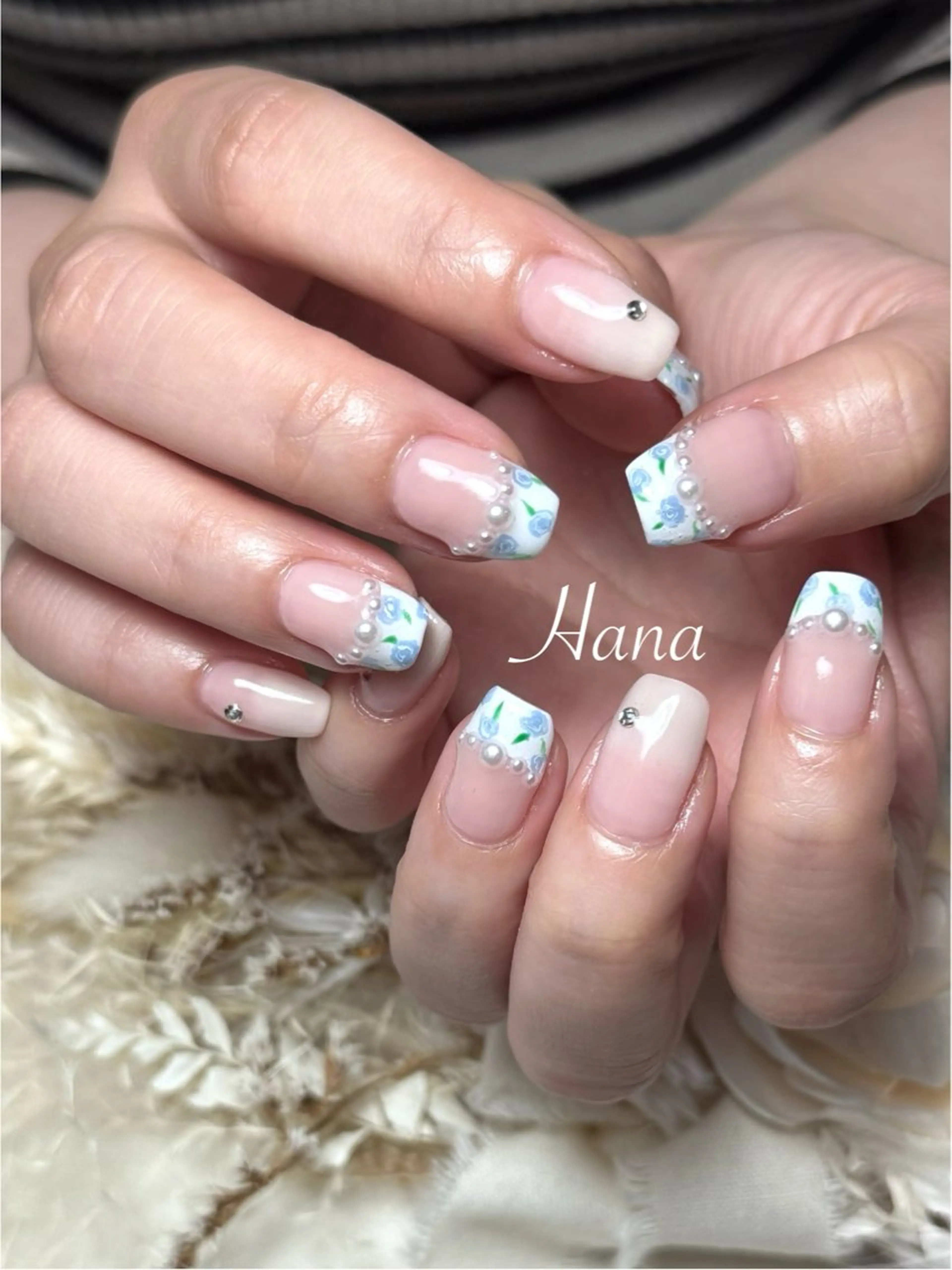 ネイル フレンチネイル 持ち込み Hana_ Rieのネイルデザイン