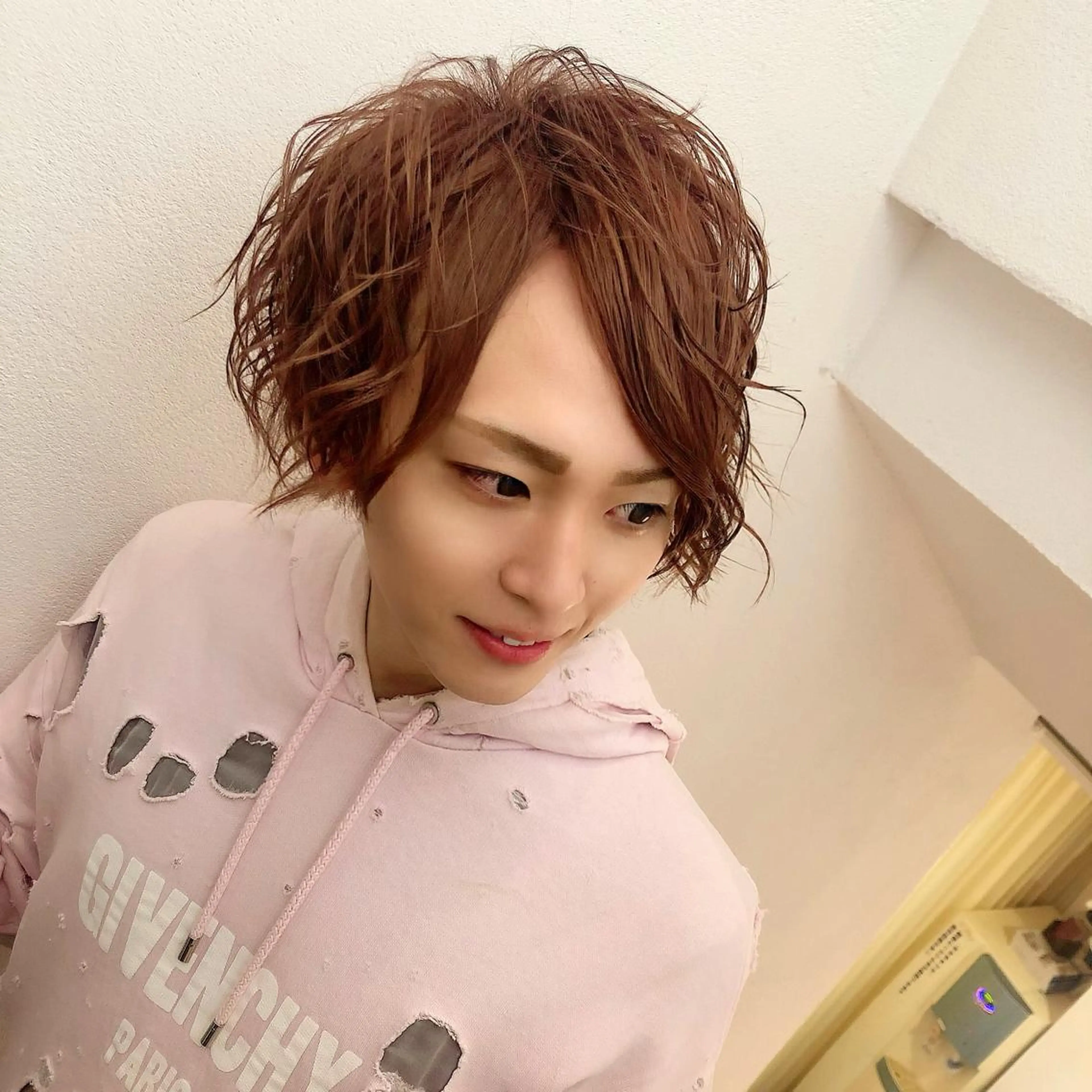 ショート カラー メンズ 🍀アレンジ簡単ヘア ☘️石田万里奈🍀のヘアスタイル