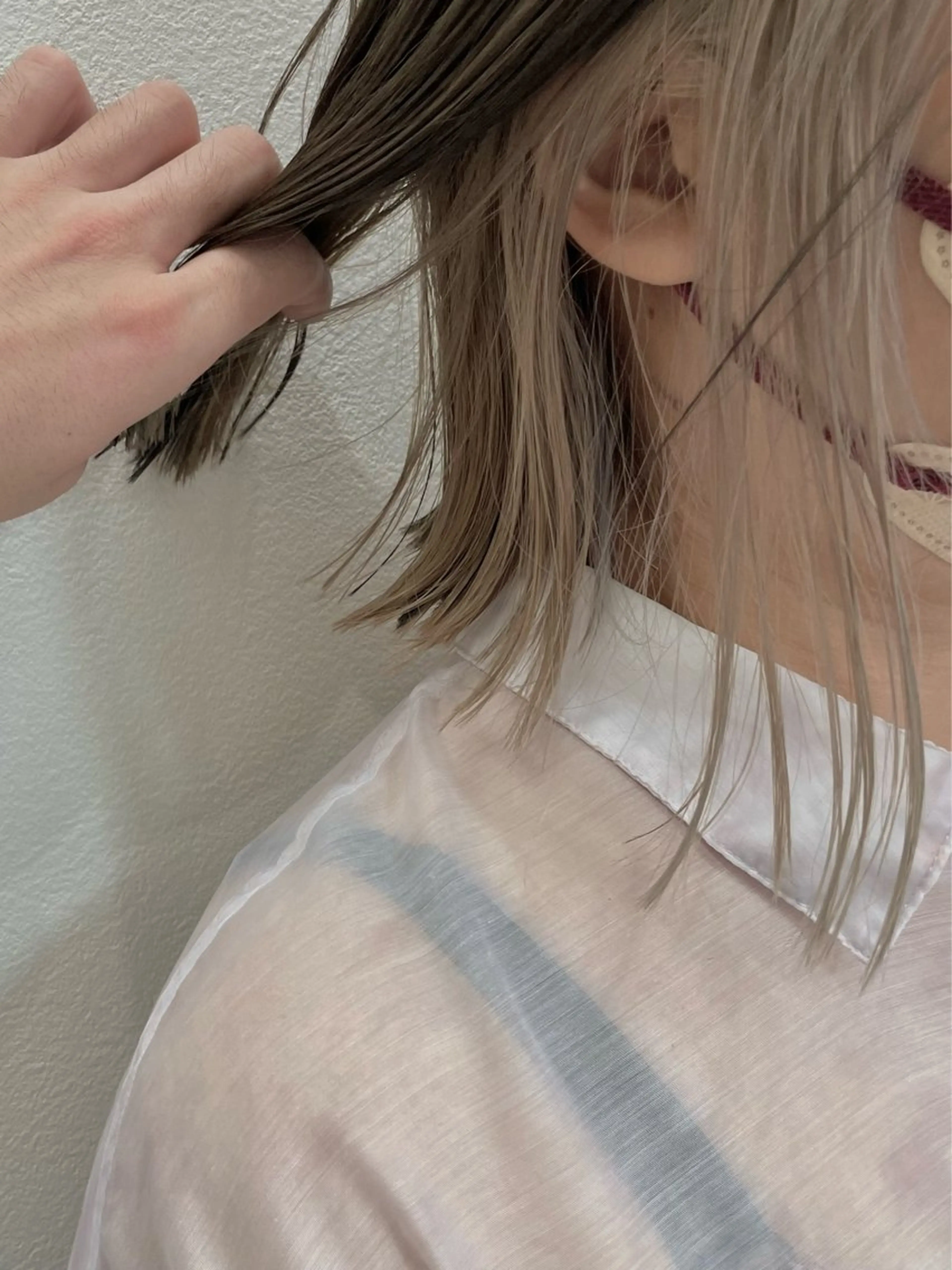 ショート 切りっぱなしボブ ボブ カット ヘアカラー トリートメント 佐々木 達也のヘアスタイル