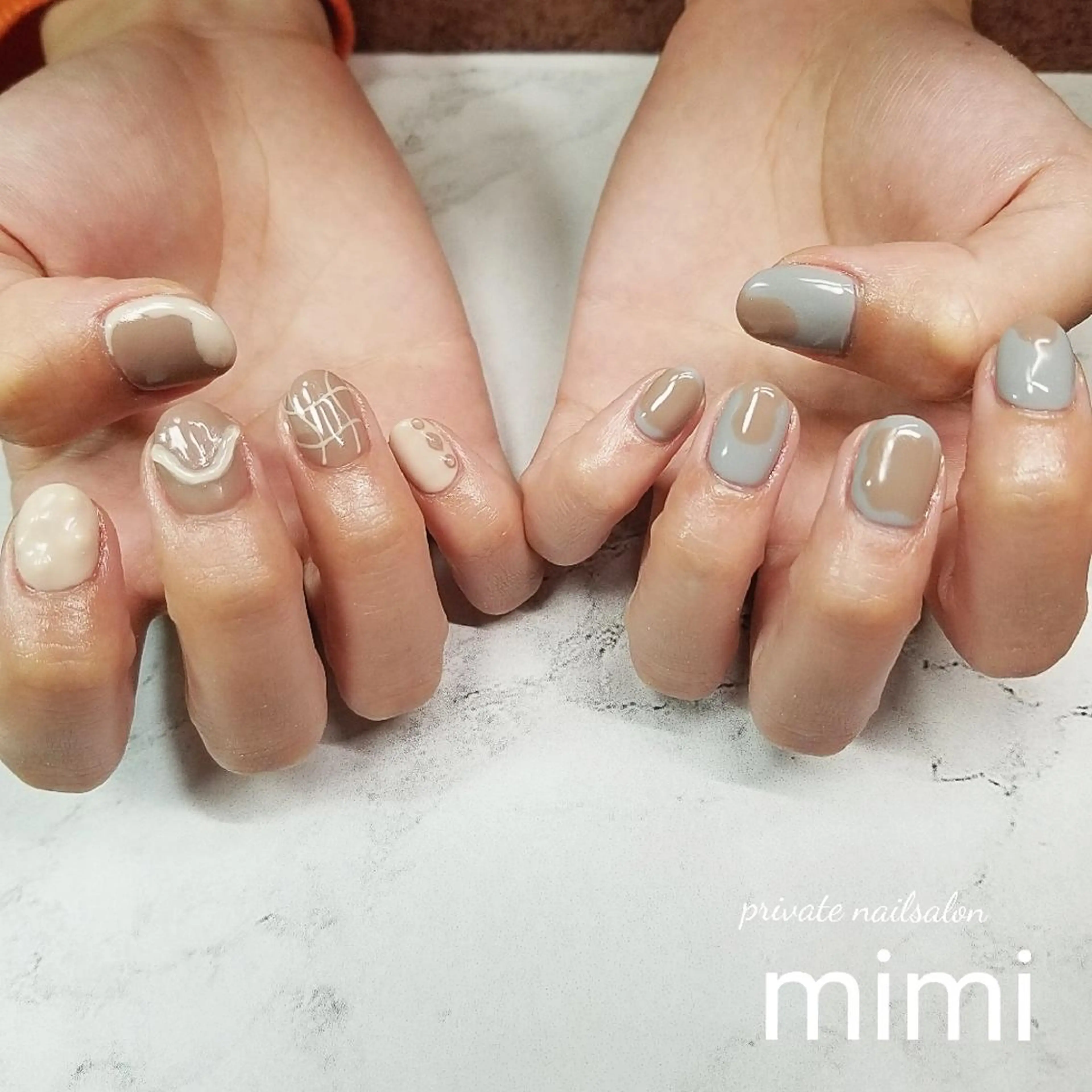 ネイル 持ち込み ニュアンスネイル ハンドネイル 博多ネイル ｍｉｍｉのネイルデザイン