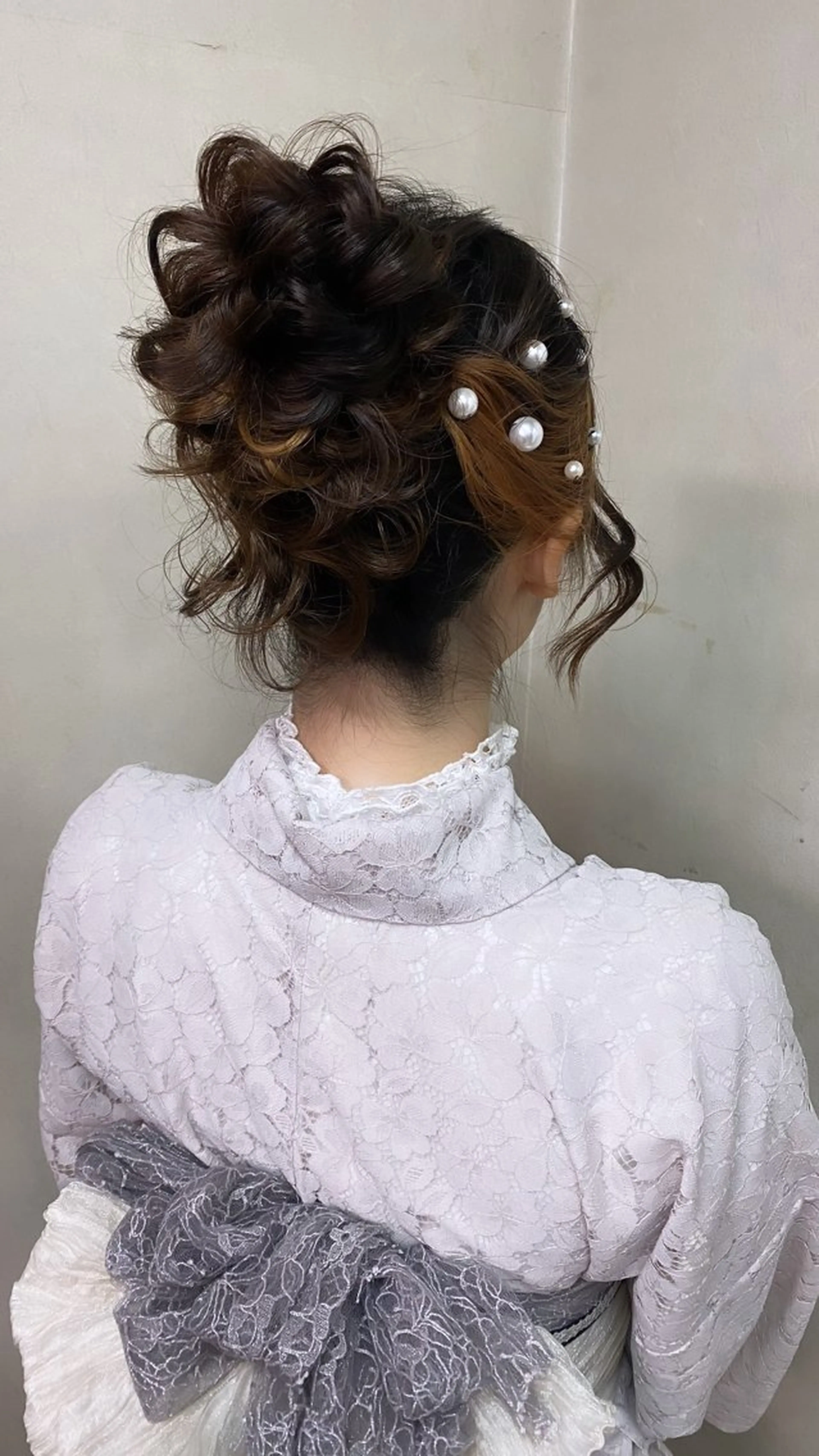 ロング ヘアアレンジ 浴衣 吉野 華乃のヘアスタイル