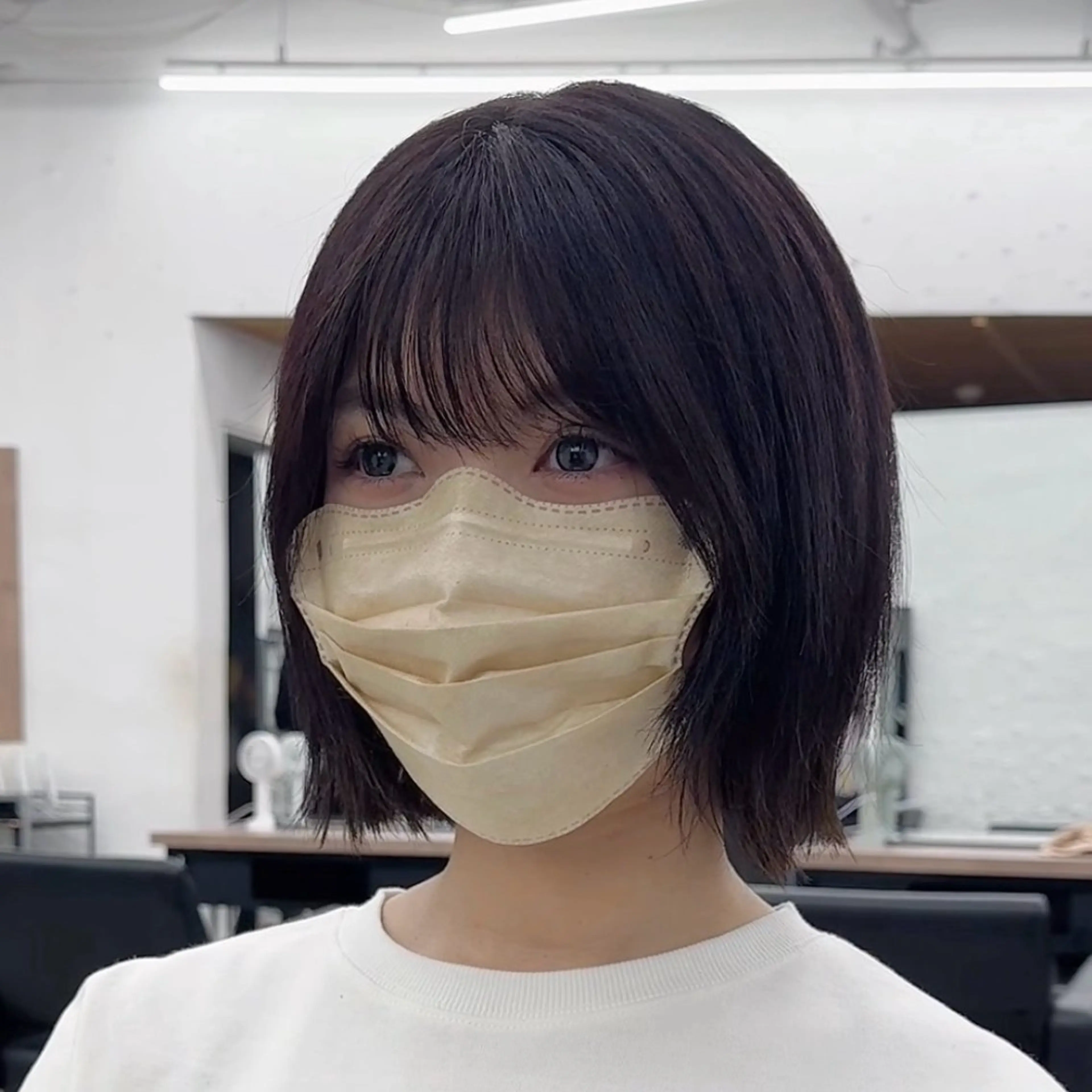 セミロング カラー ボブ 顔周りカット レイヤーカット 柔らかいレイヤー🌿 大人ヘア/みっきーのヘアスタイル