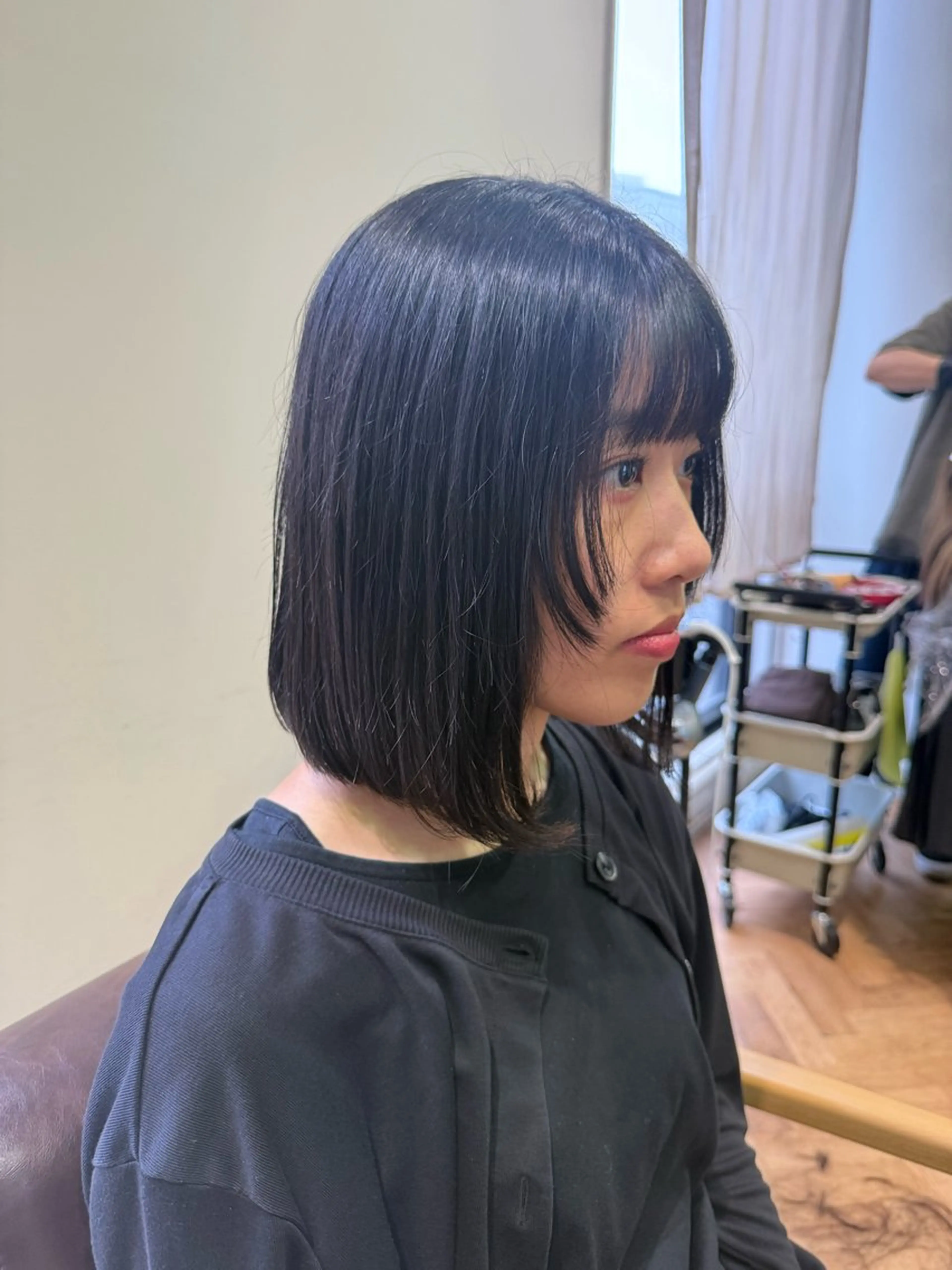 ミディアム ボブ 溝口 槙里也のヘアスタイル