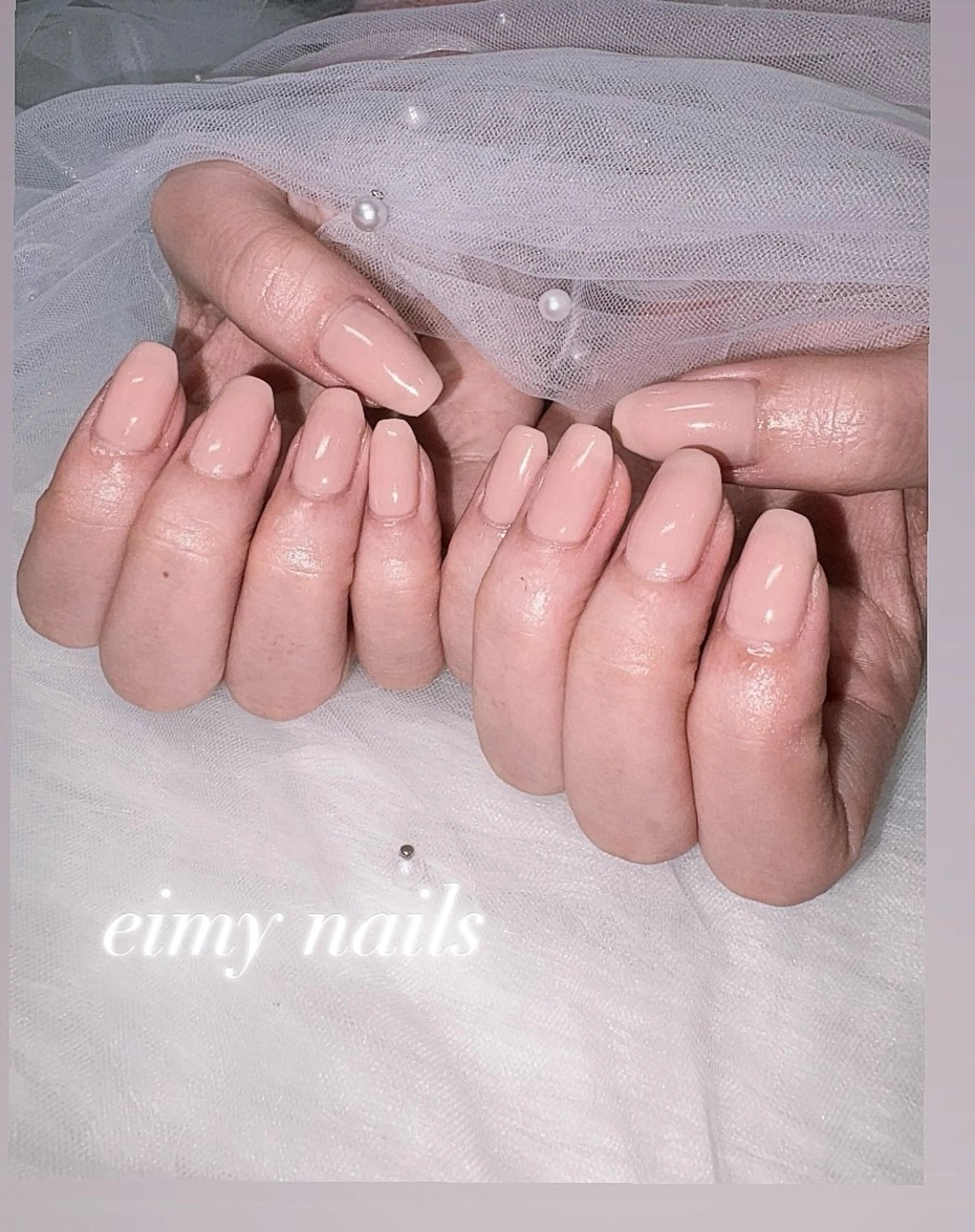 ネイル ワンカラーネイル ピンク ピンクベージュ ハンドネイル 🤍eimy nails🤍所属・eimy nails♡のネイルデザイン
