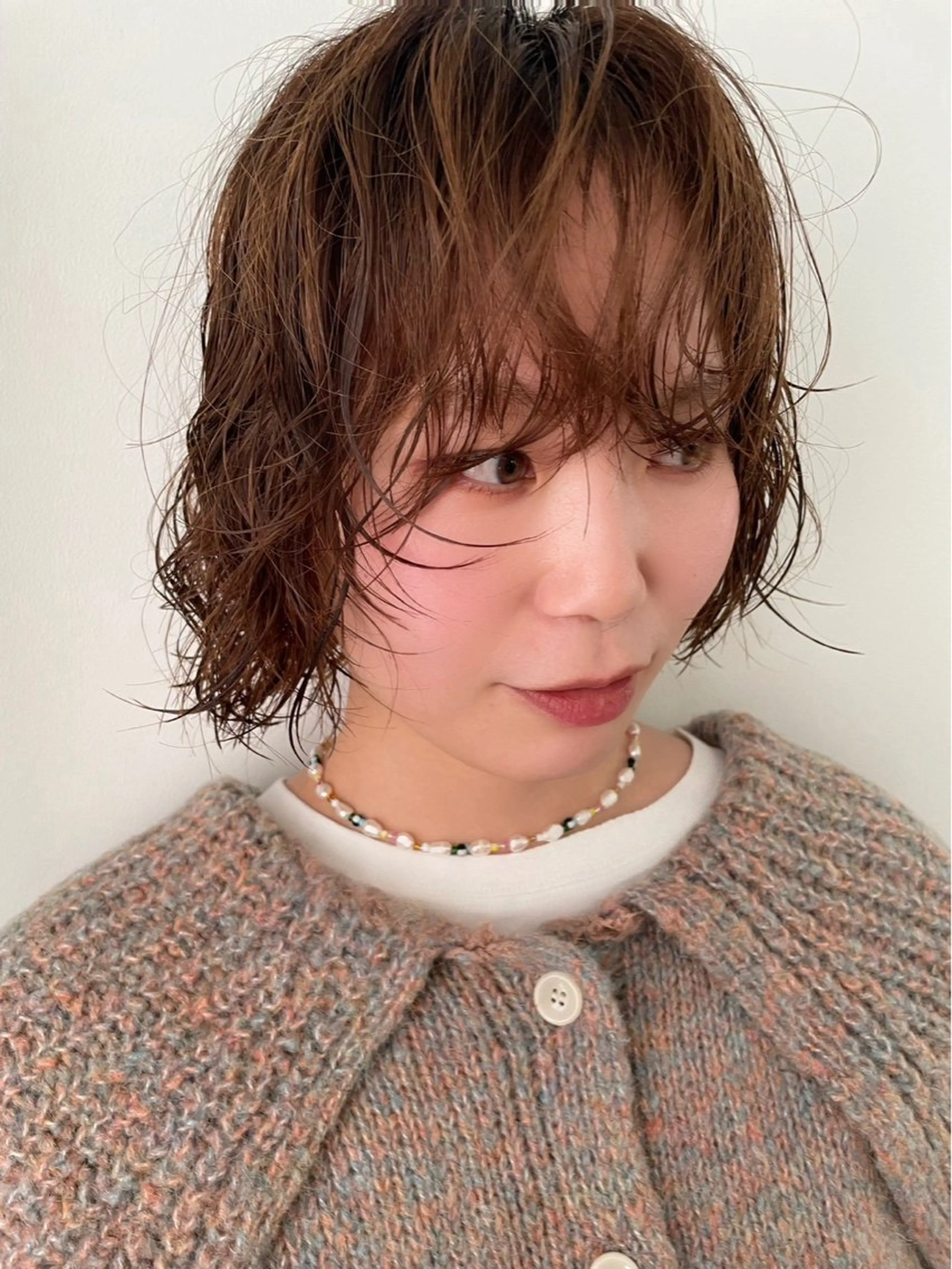 ショート パーマ 博多/ショート/ ボブ/有馬颯汰のヘアスタイル