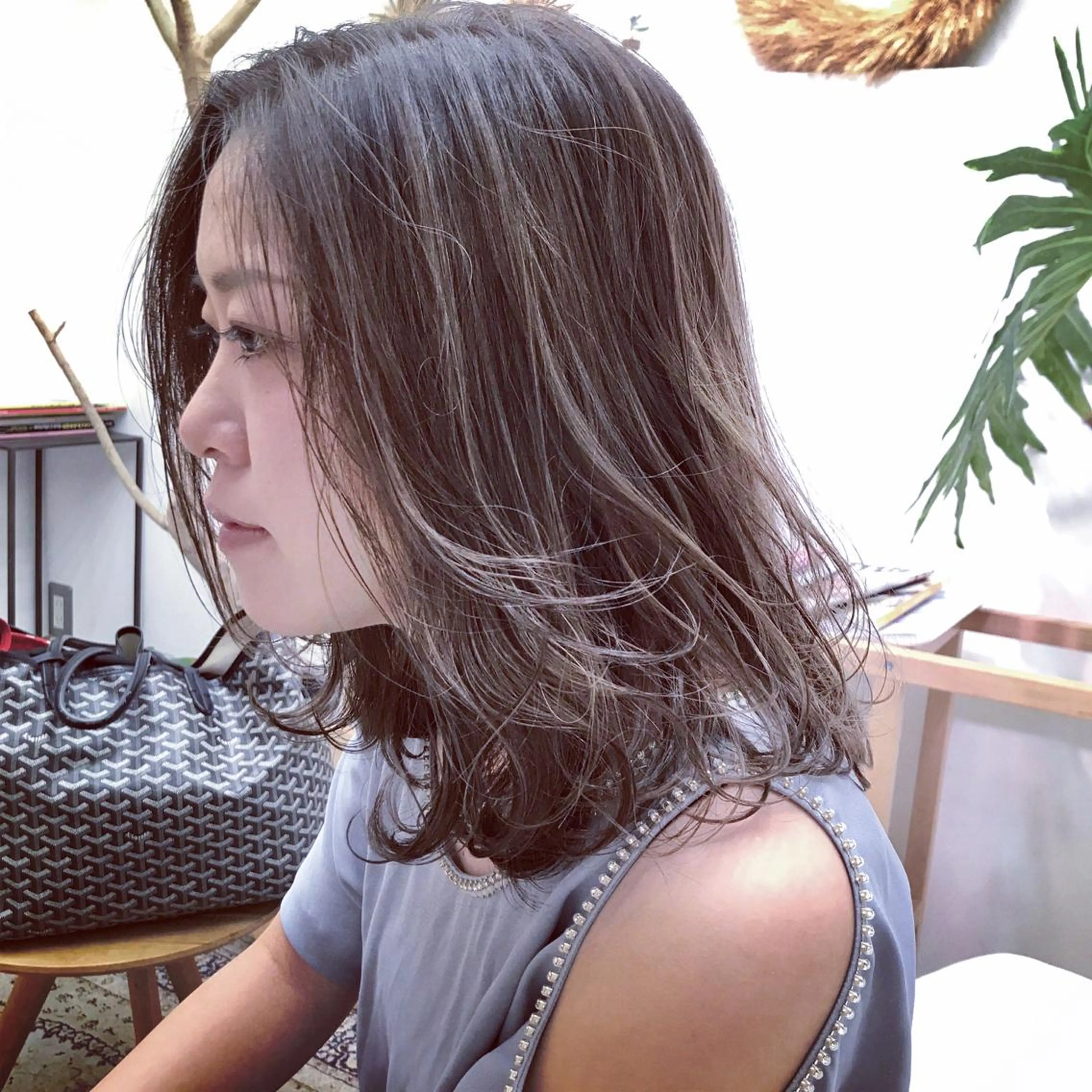 ミディアム カラー ヘアカラー トリートメント 平田 健一のヘアスタイル