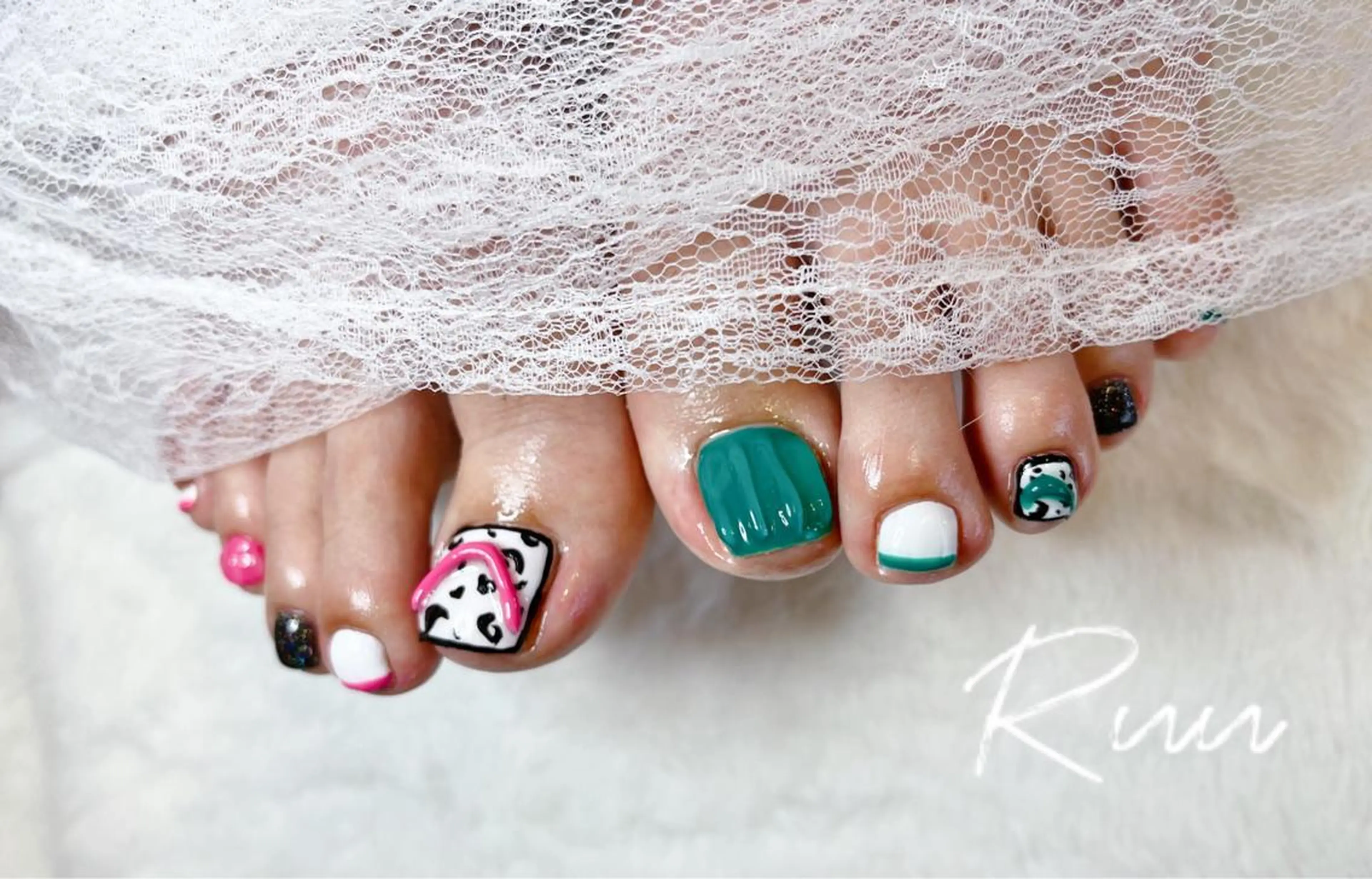 ネイル アートネイル フットネイル フレンチネイル キラキラネイル 韓国ネイル Nail salon Ruuのネイルデザイン