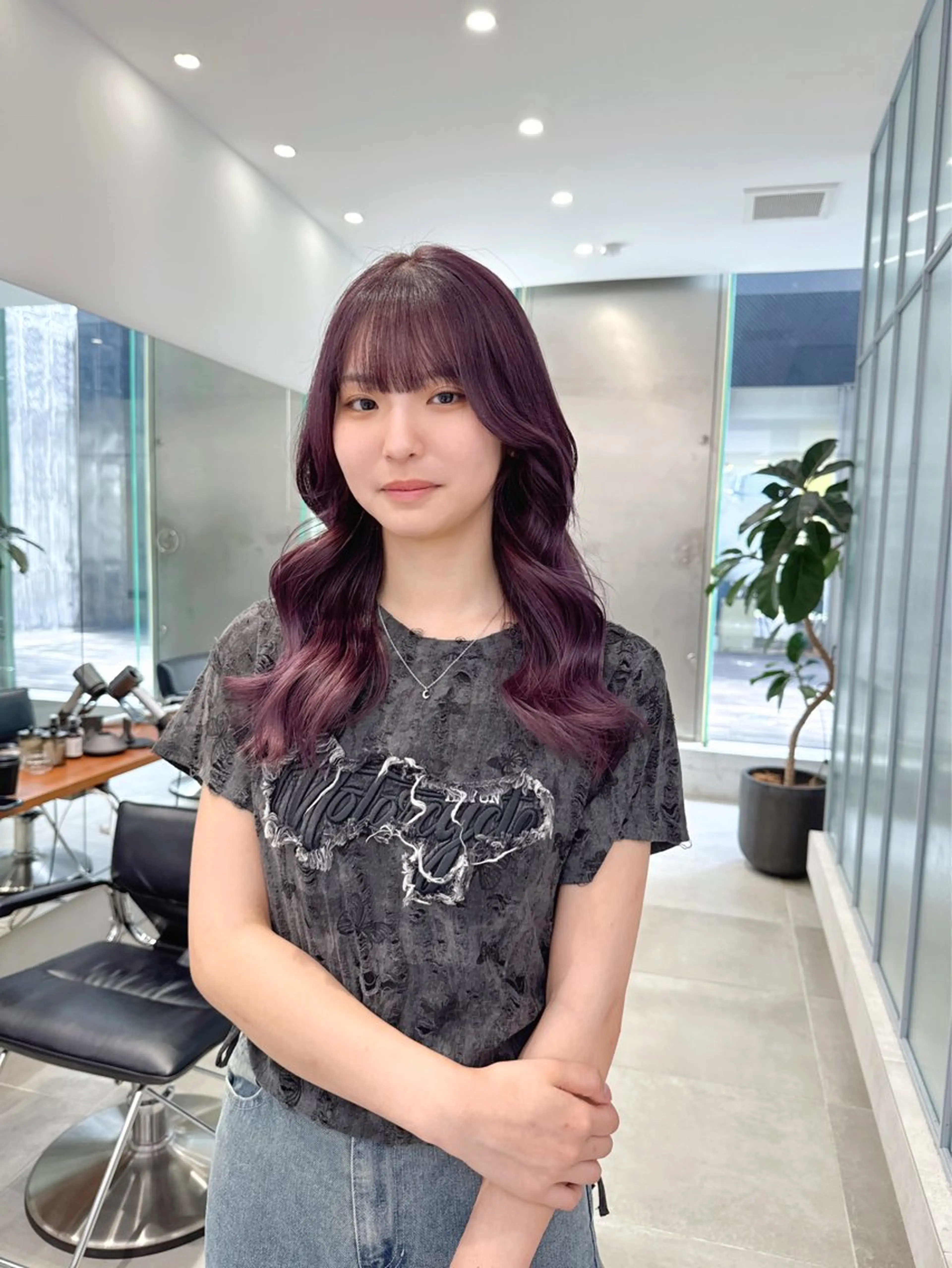 ロング カラー ヘアカラー ひかり／ベージュ ／似合わせカットのヘアスタイル