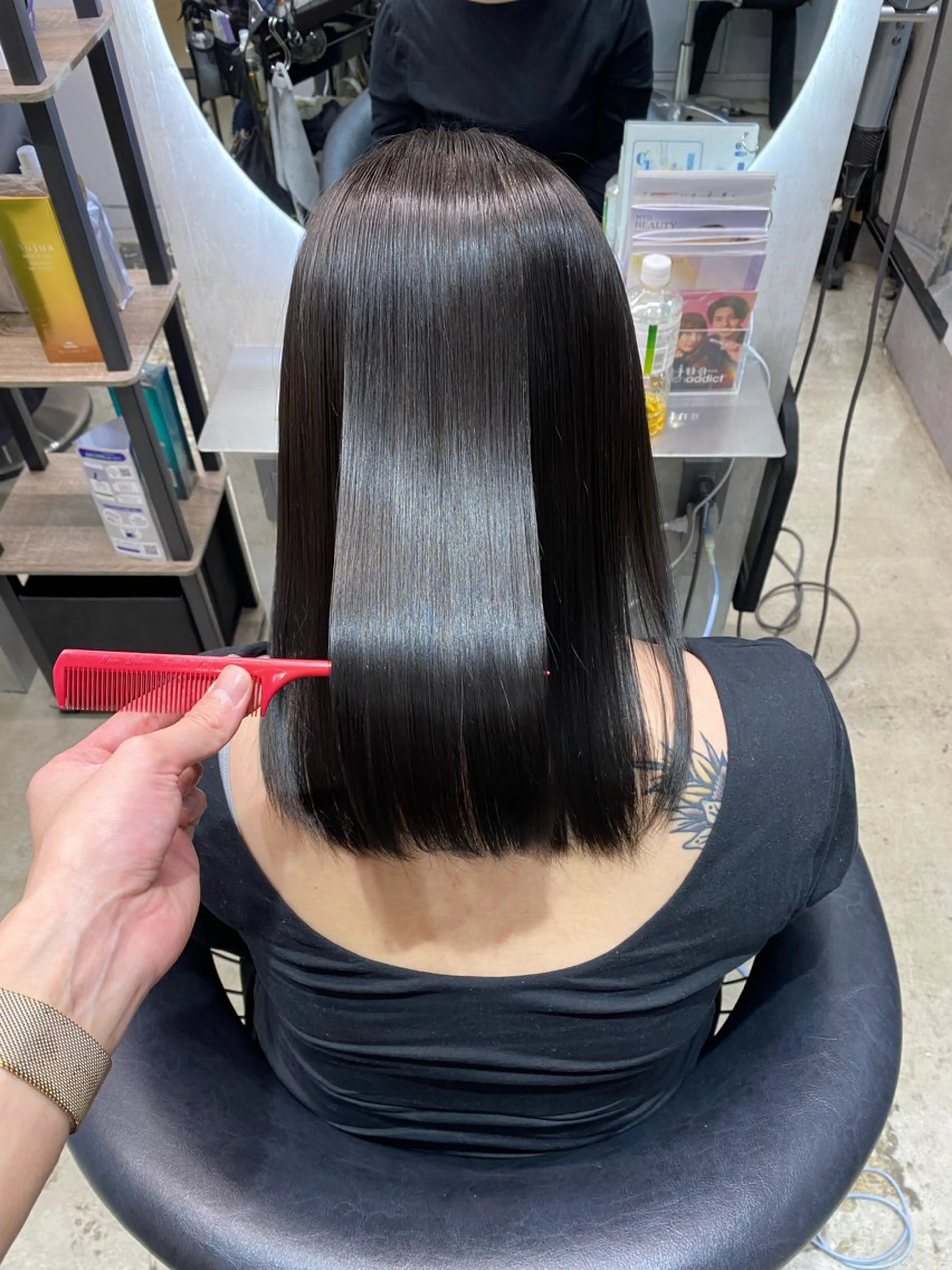 ミディアム カラー 髪質改善 トリートメント カット ヘアカラー トリートメント レイヤー×髪質改善✨ 渋谷/佐藤侑哉のヘアスタイル