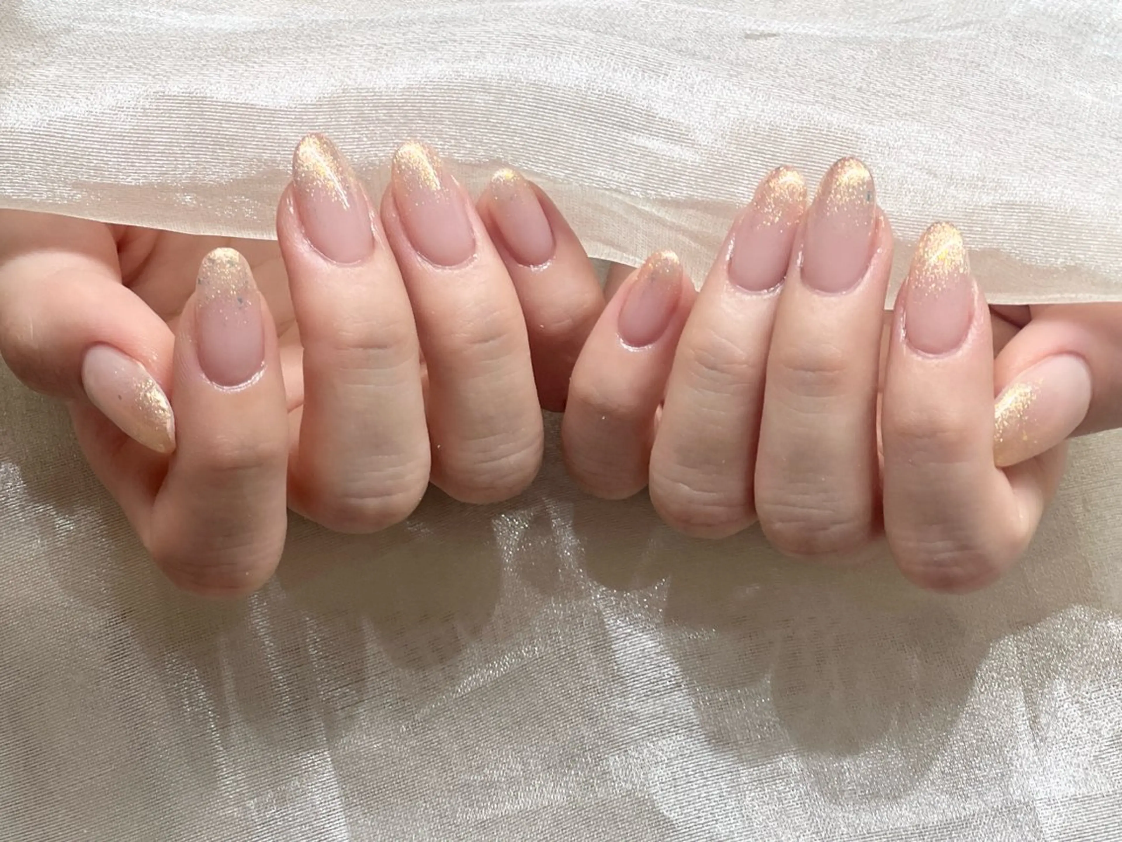 ラメグラデーションの写真