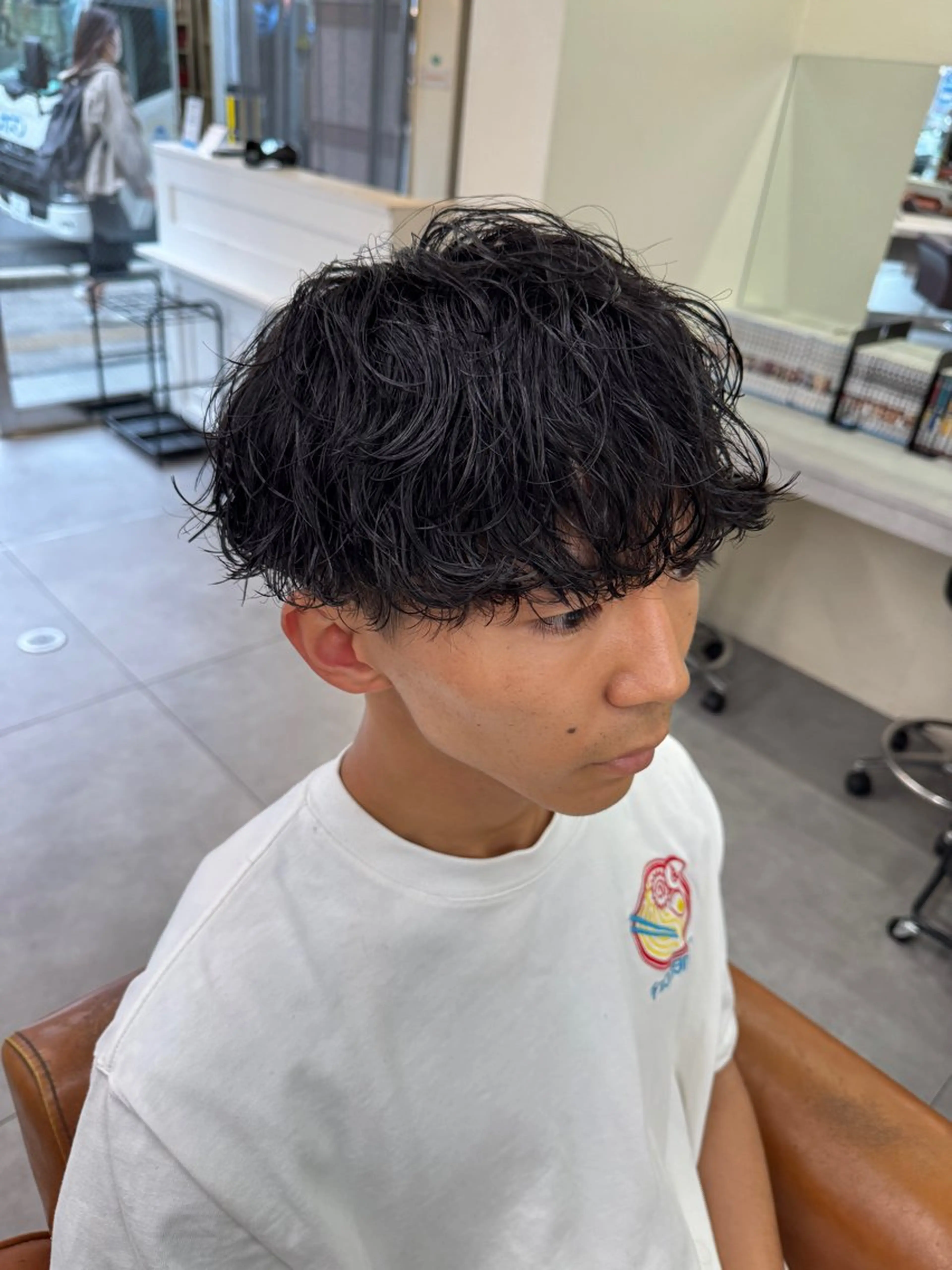 パーマ メンズ カット パーマ 京都駅/メンズサロン 山田司のヘアスタイル