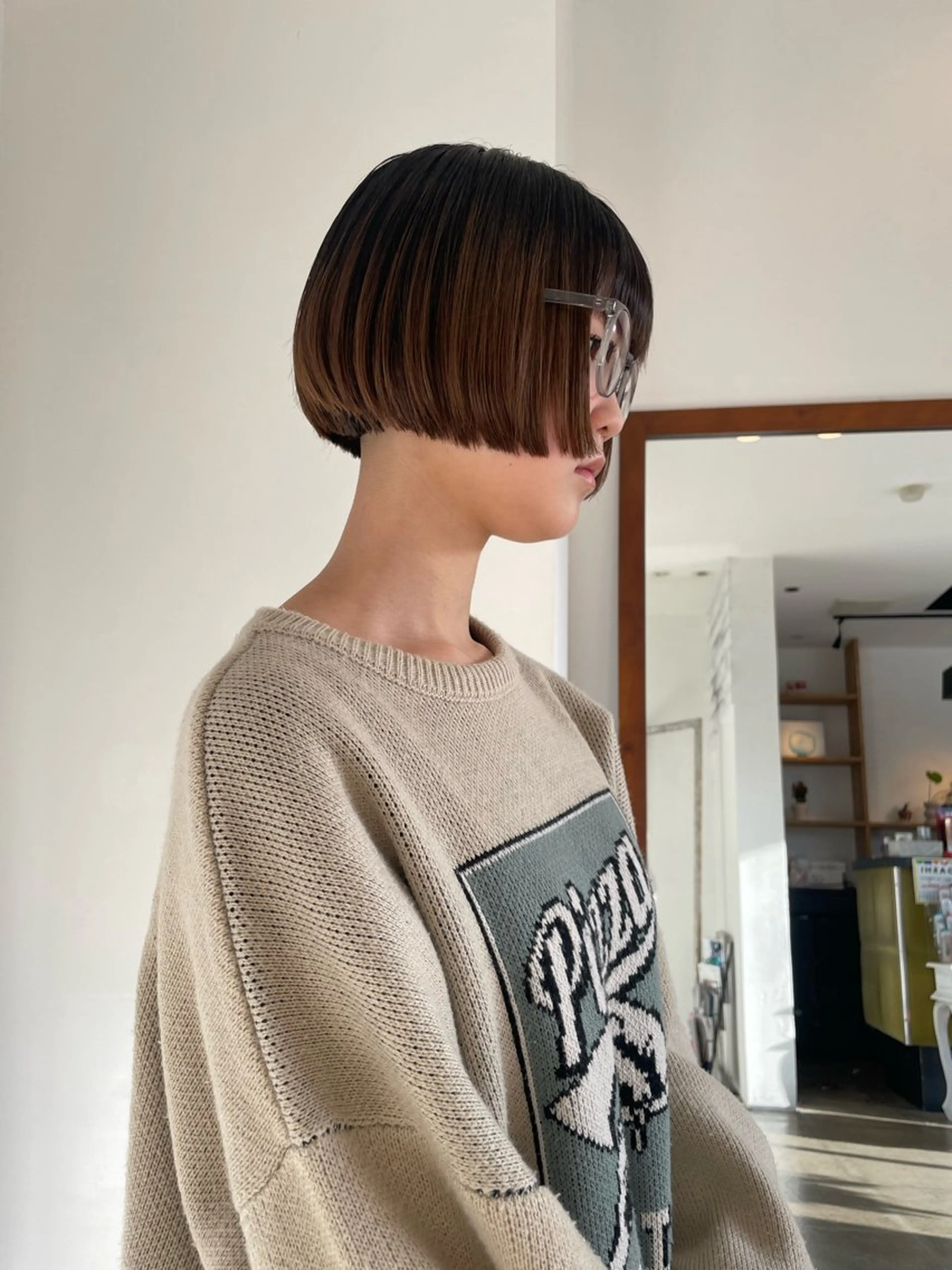 ショート ボブ カット 熊崎 葵のヘアスタイル