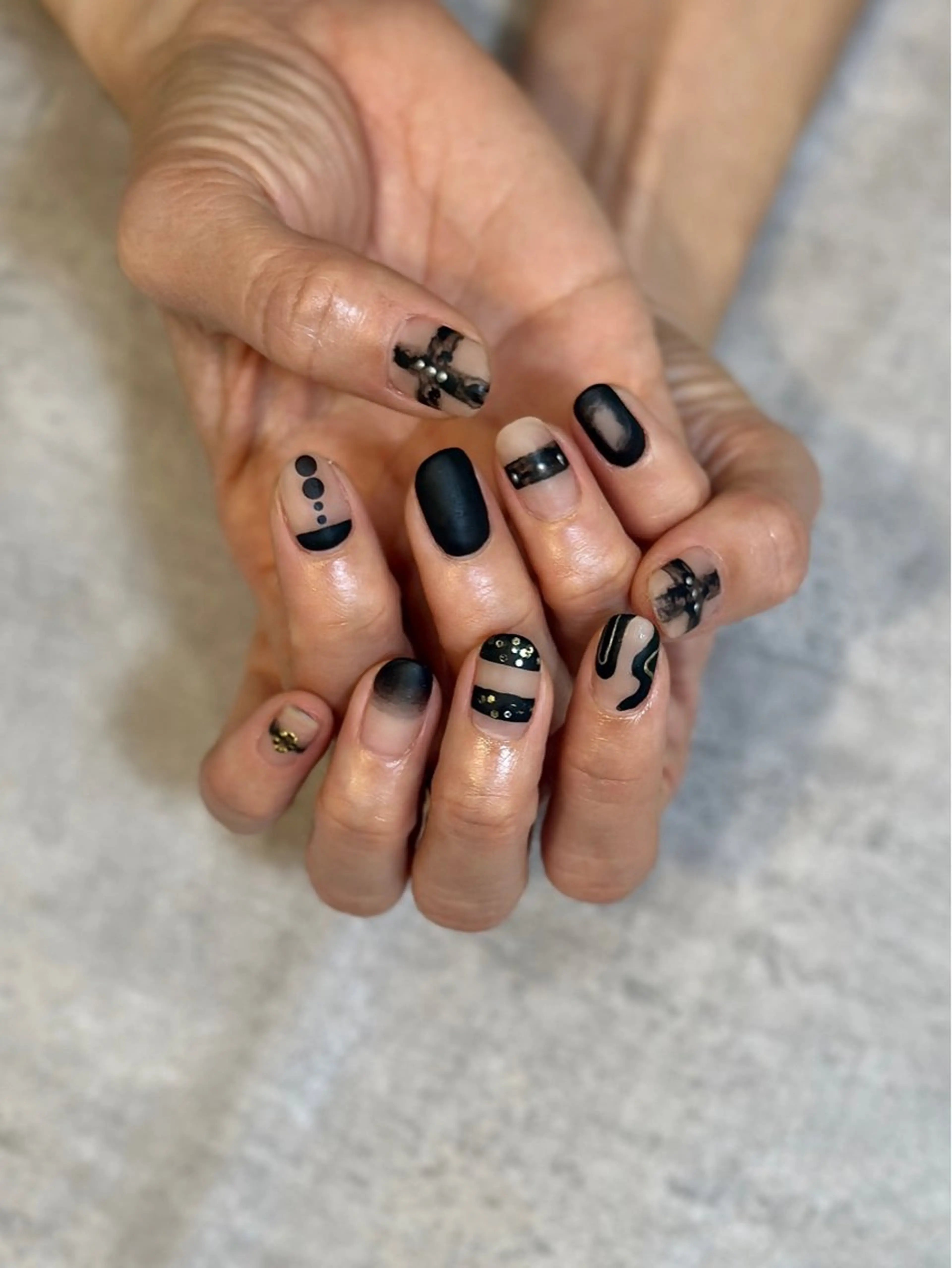 ネイル マットネイル ショートネイル ハンドネイル private. nailsalonのネイルデザイン