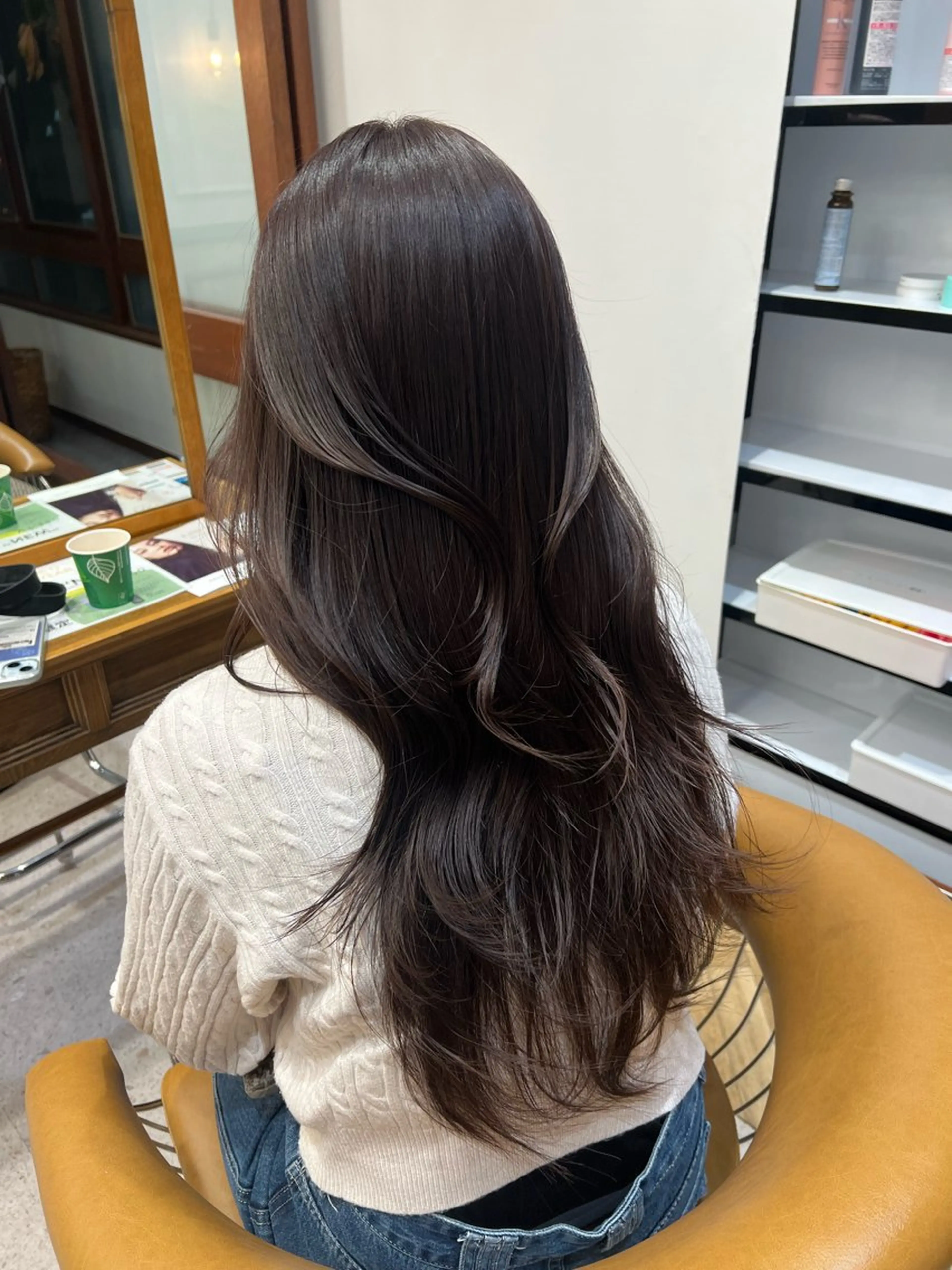 ロング 韓国レイヤーカット/ 縮毛矯正/羽田航のヘアスタイル