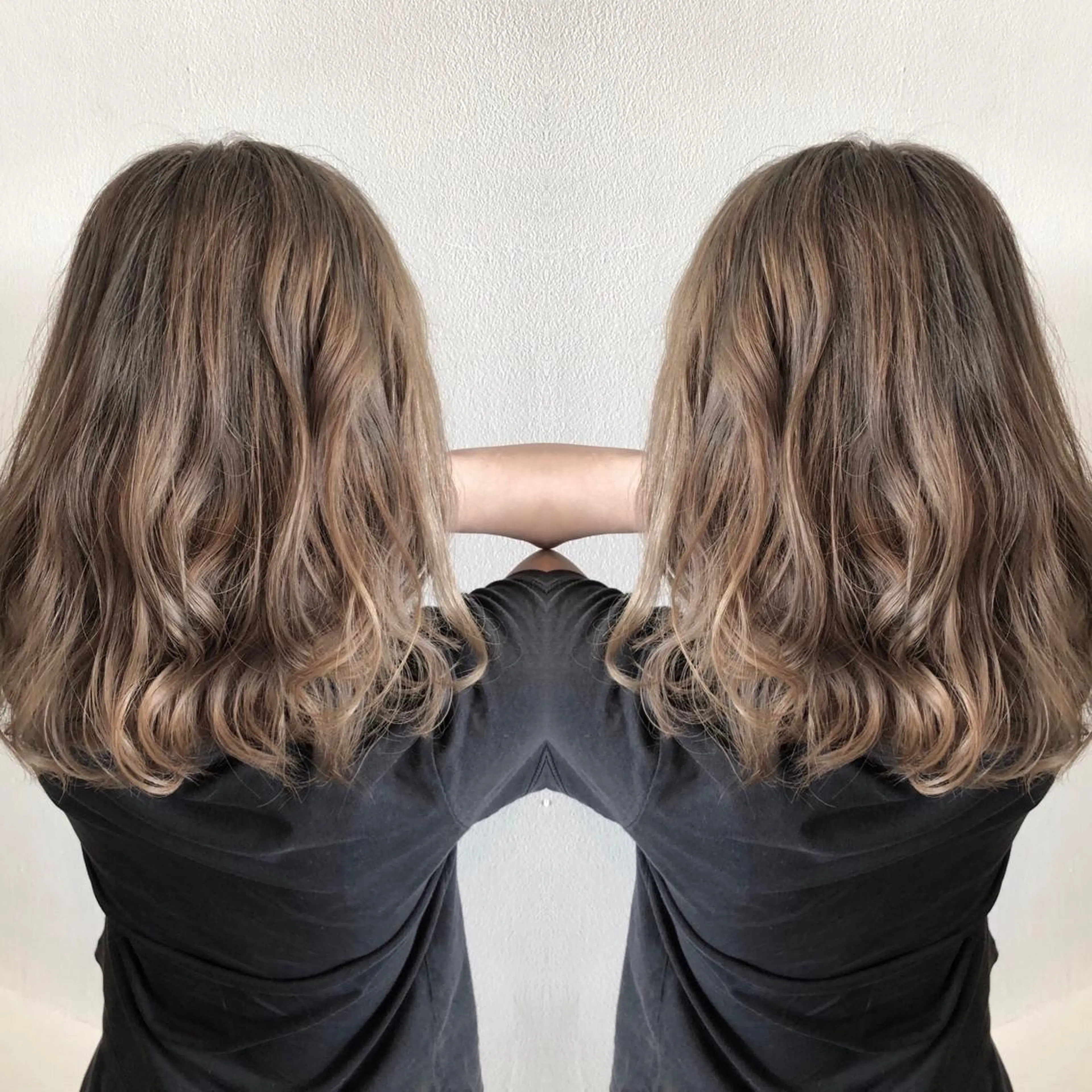 セミロング カラー ヘアカラー 宮下 耕平のヘアスタイル