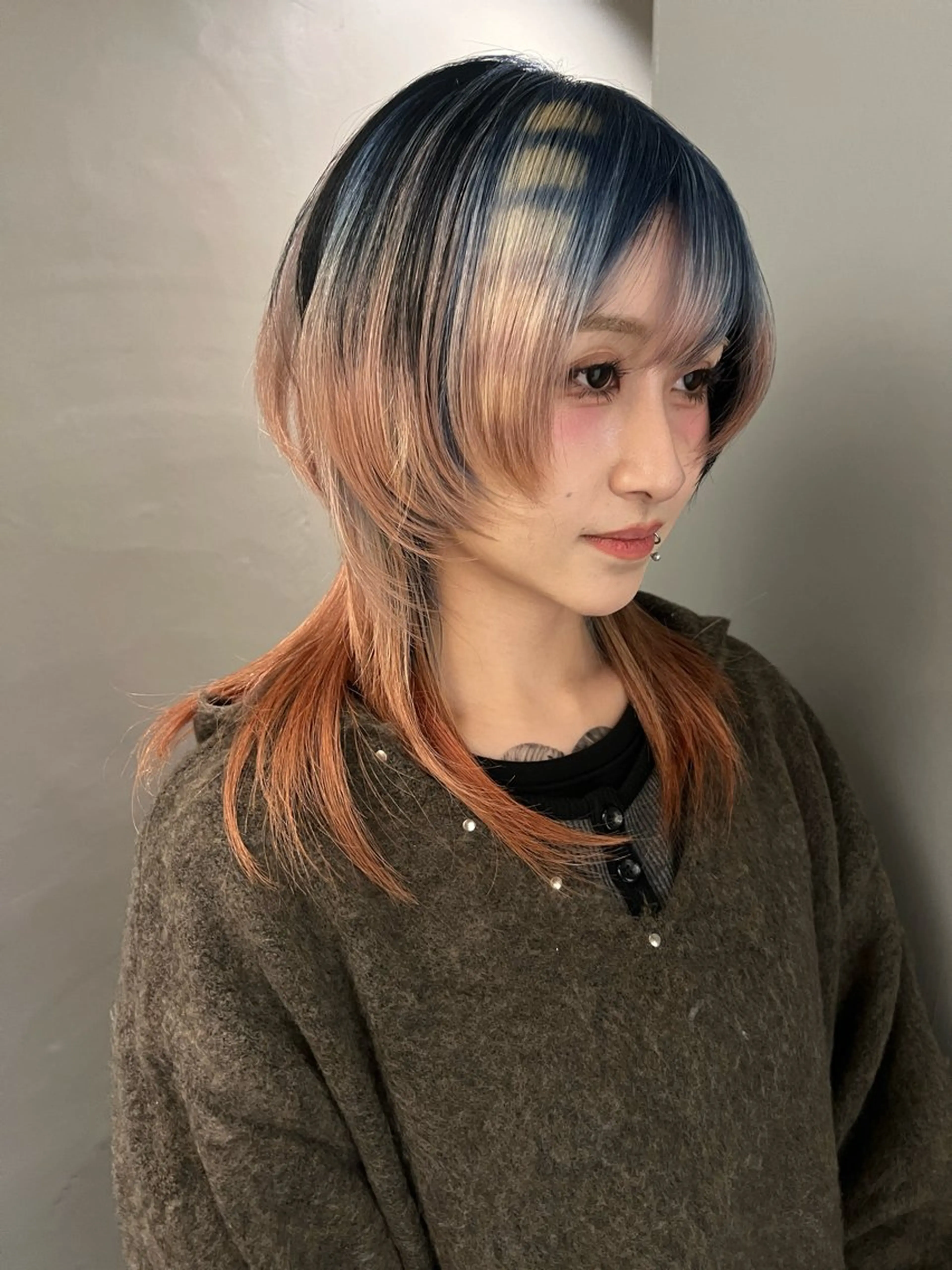 ロング カラー カット ヘアカラー 圧倒的デザイン力 店長🎨RENAのヘアスタイル