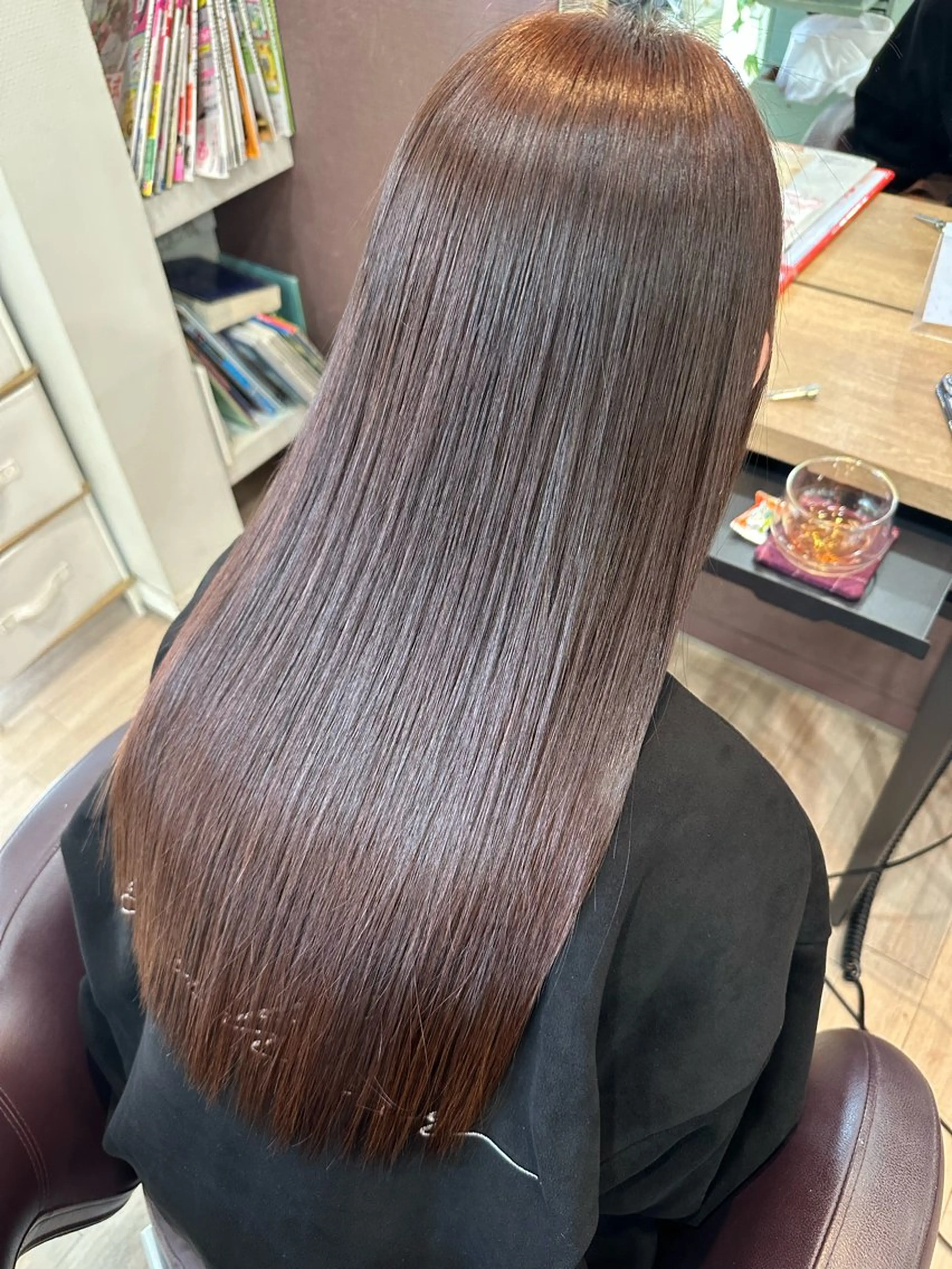 ロング 髪質改善 縮毛矯正 縮毛矯正 ツヤ髪質改善 💜れいな💜のヘアスタイル