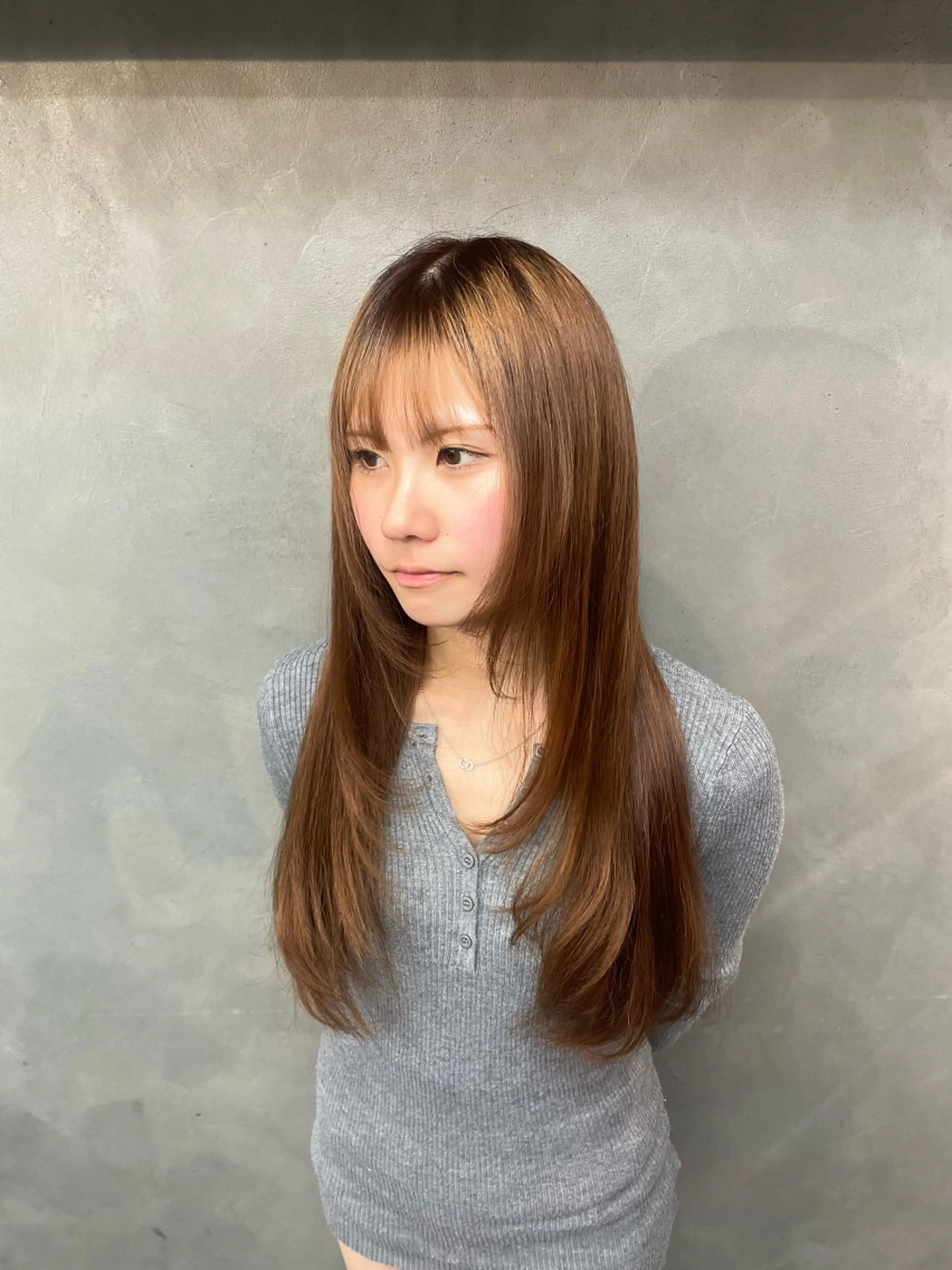 ロング レイヤーカット ヘアカラー TNB TOKYO所属・エクステ/コーンロウ KURUMI⛓️🔥のヘアスタイル