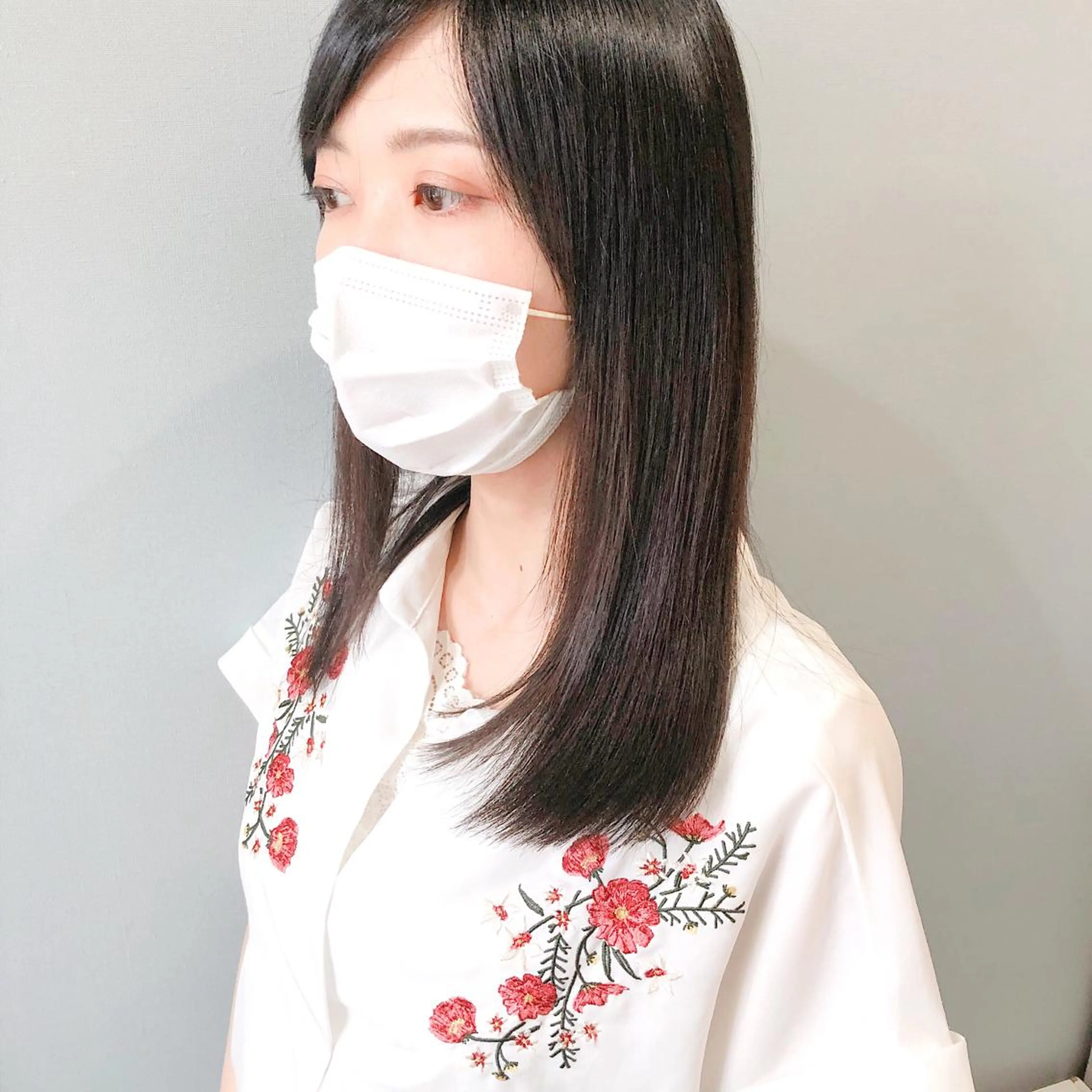 セミロング ボブ 髪質改善 縮毛矯正 トリートメント 酸熱トリートメント 美髪専門サロン kazuのヘアスタイル