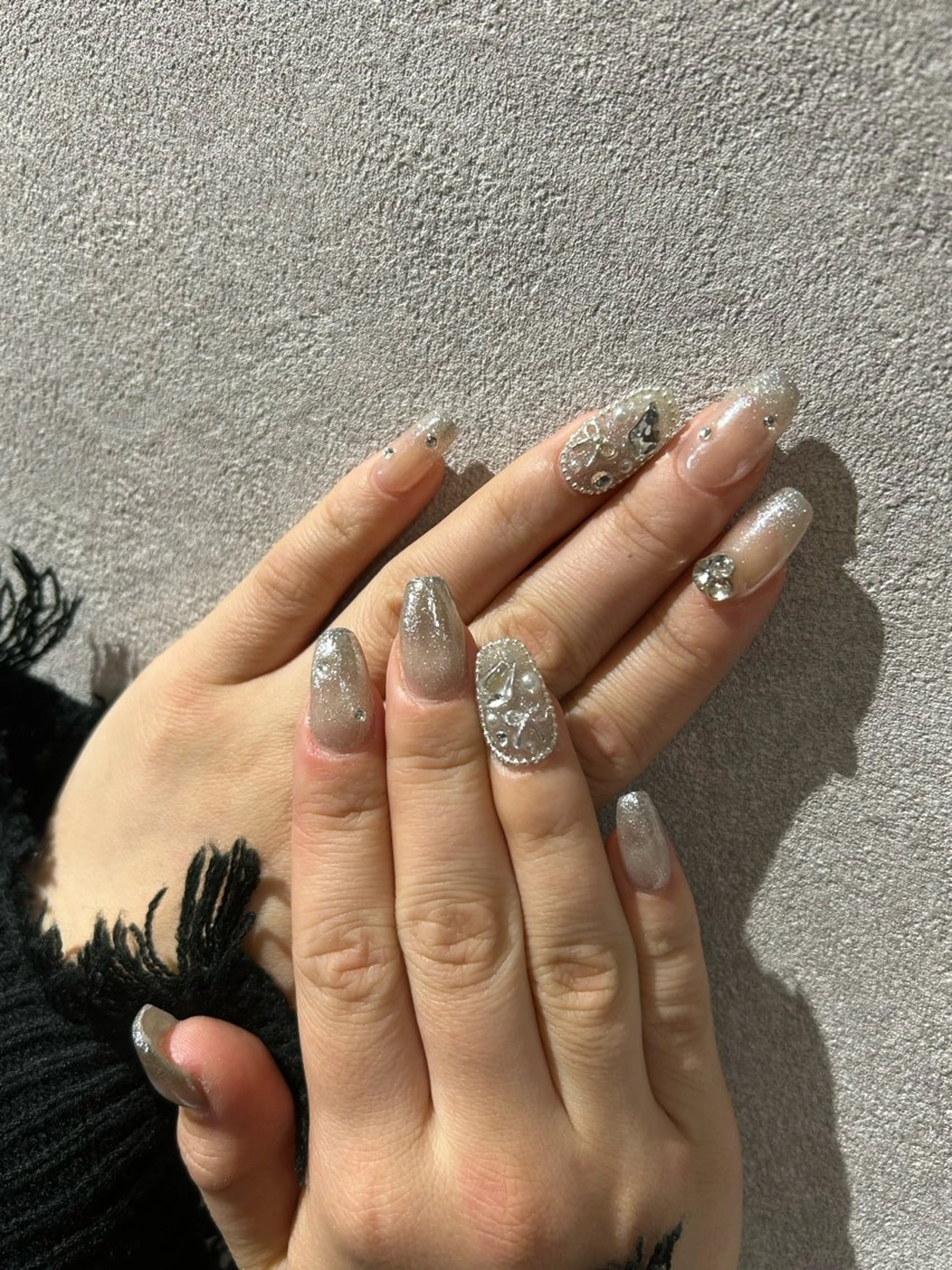 ネイル グラデーション キラキラネイル 大山 なつみのネイルデザイン