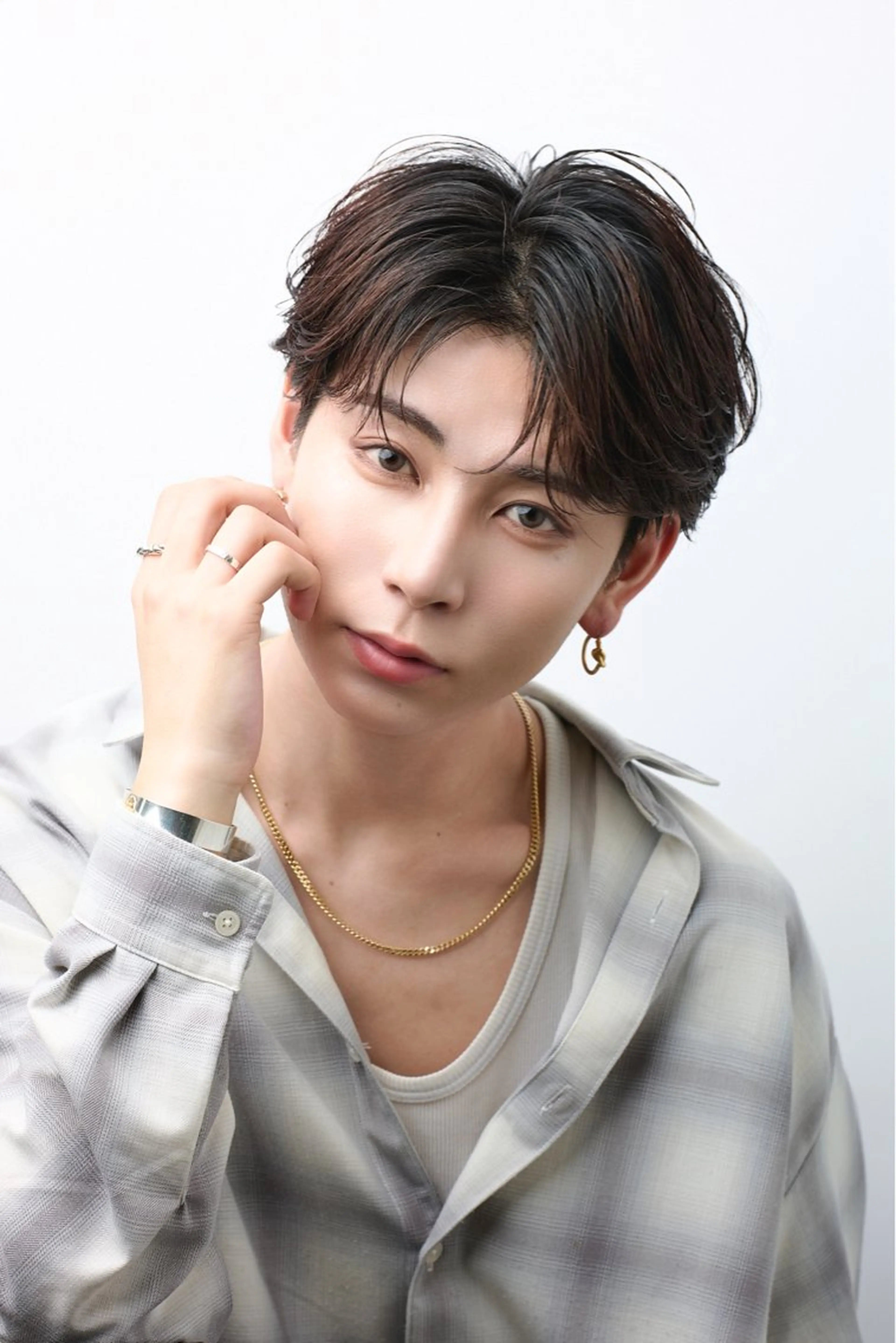 パーマ メンズ センターパート メンズ韓国風 ニュアンスパーマ コウキ 渋谷/ メンズパーマ特化🌀のヘアスタイル