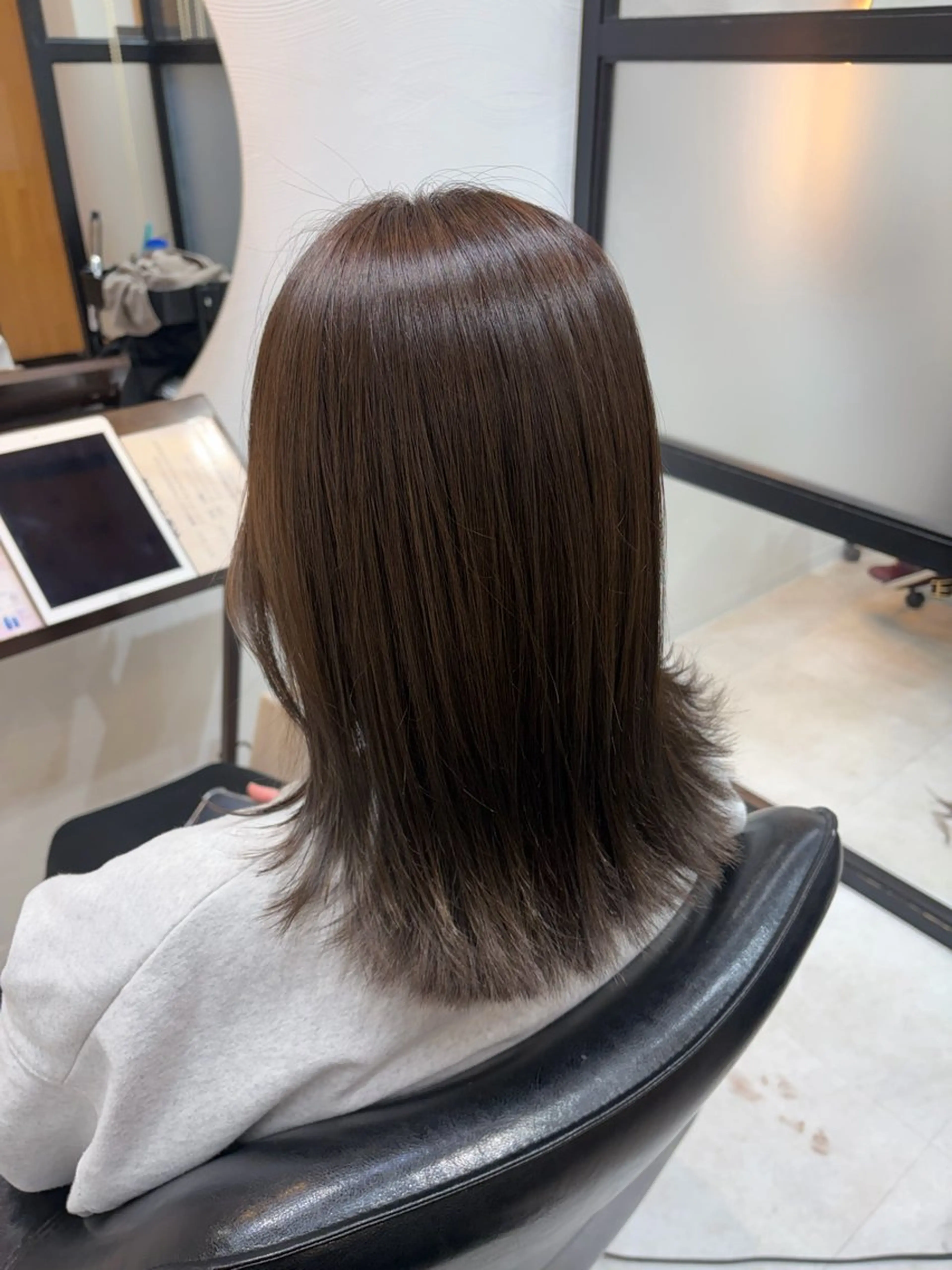 ミディアム カラー カット ヘアカラー トリートメント 【ニュアンスカラー・ 髪質改善】スズキカナのヘアスタイル