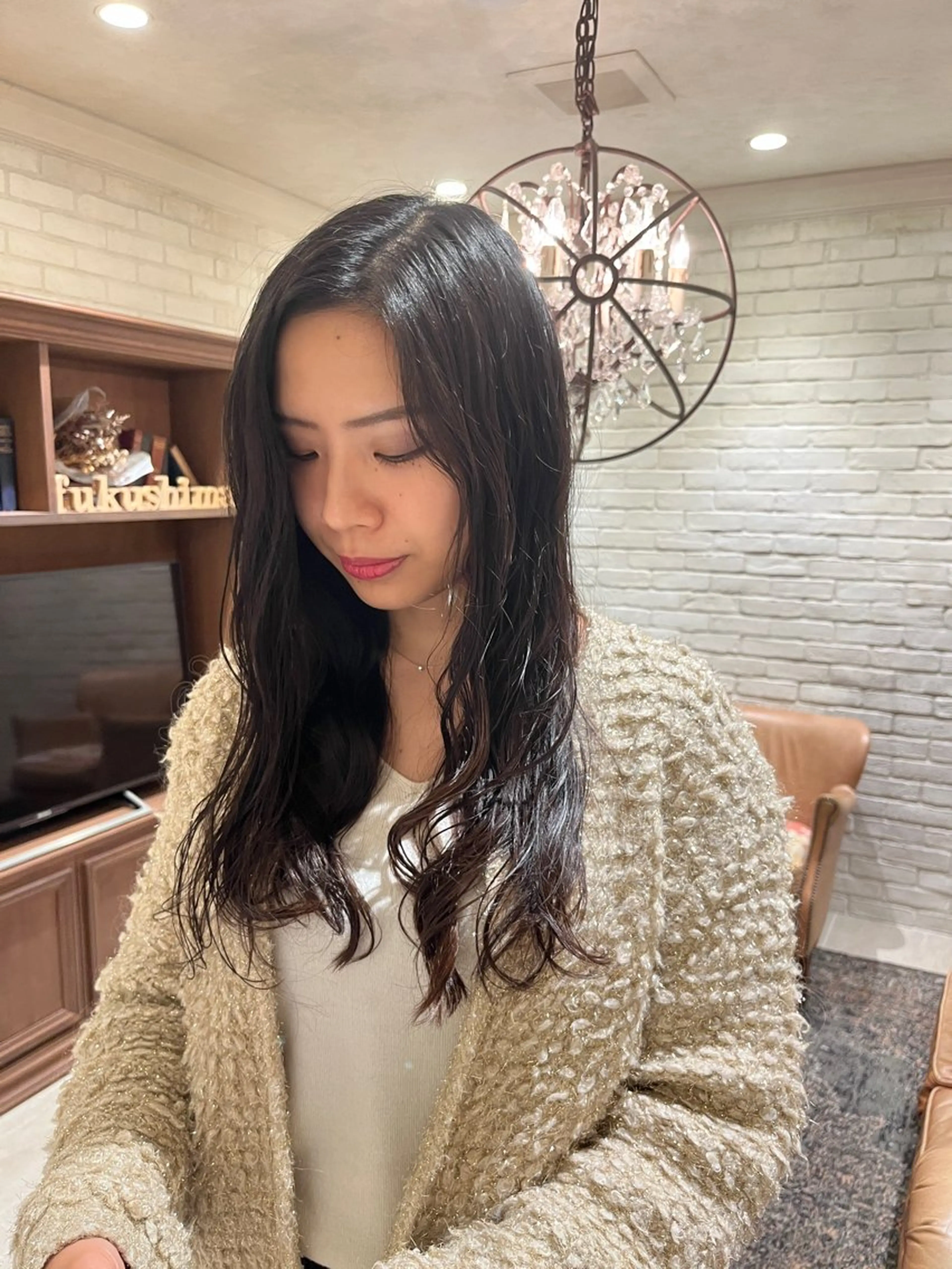 ロング パーマ デジタルパーマ 橘 ゆきののヘアスタイル