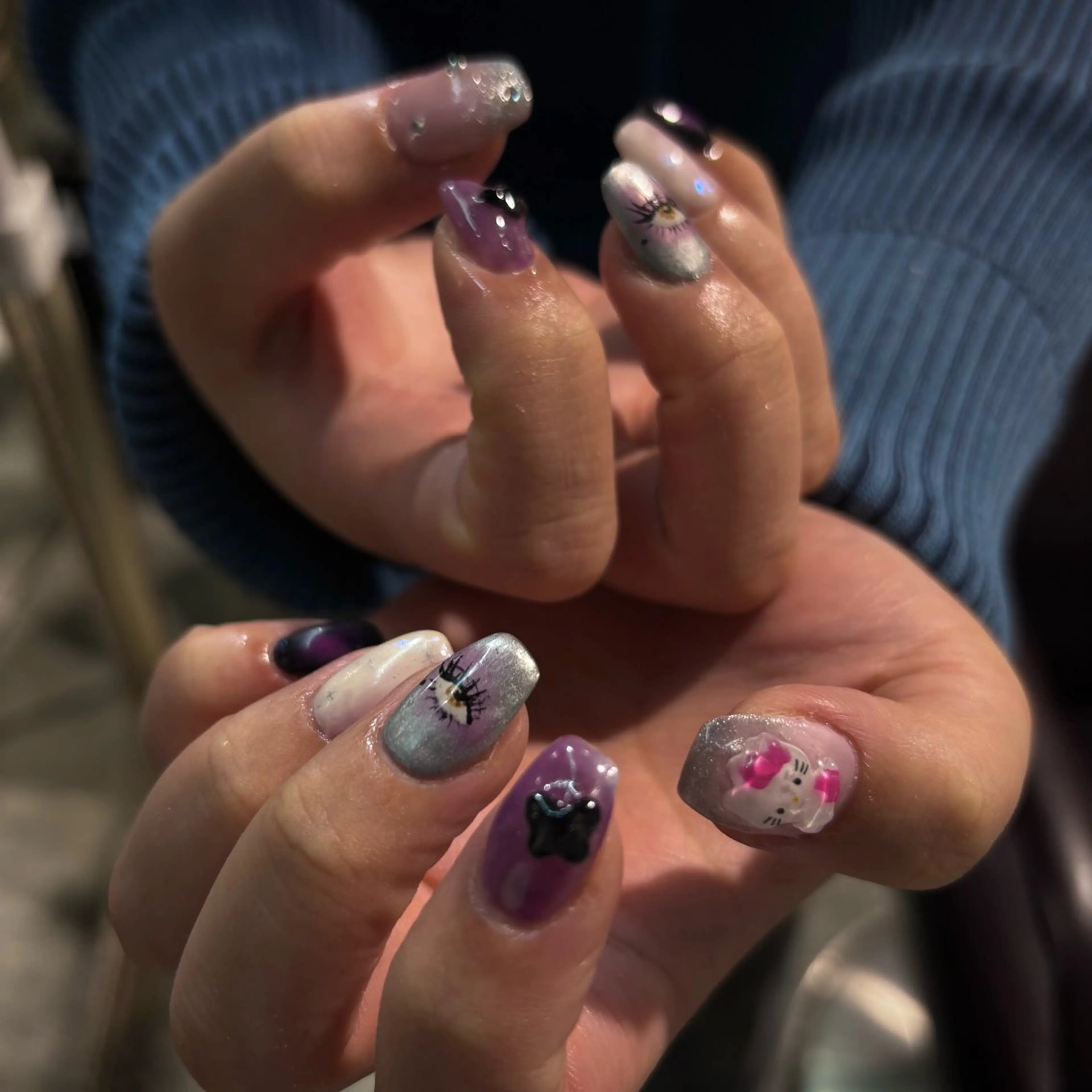 ネイル ハンドネイル ハンドケア 艶ｶﾗｰ･:*個性派 ﾈｲﾙ🦋mire-のネイルデザイン