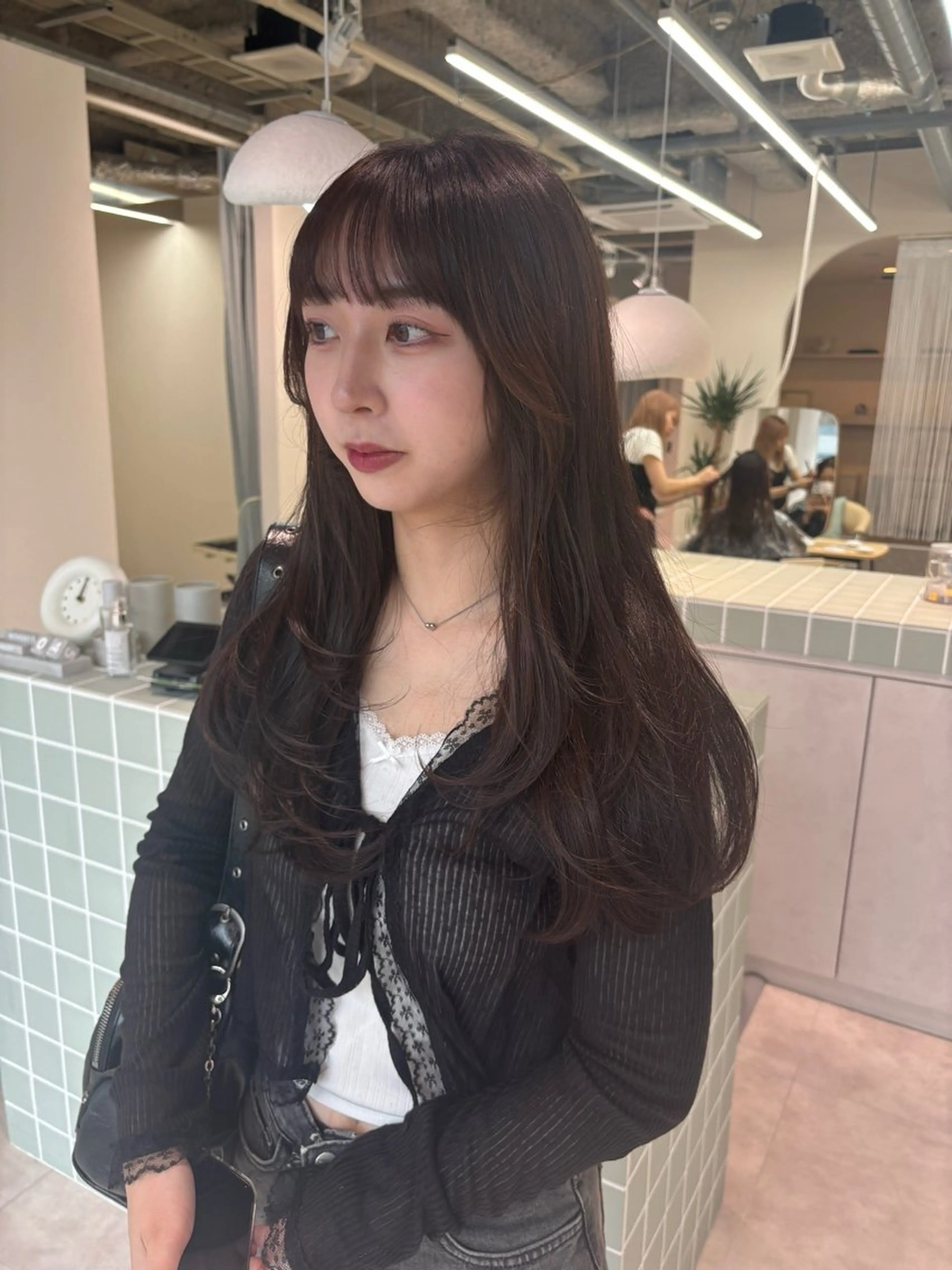 ロング カラー カット トリートメント 広島/ヘアセット /ベージュ/わかなのヘアスタイル