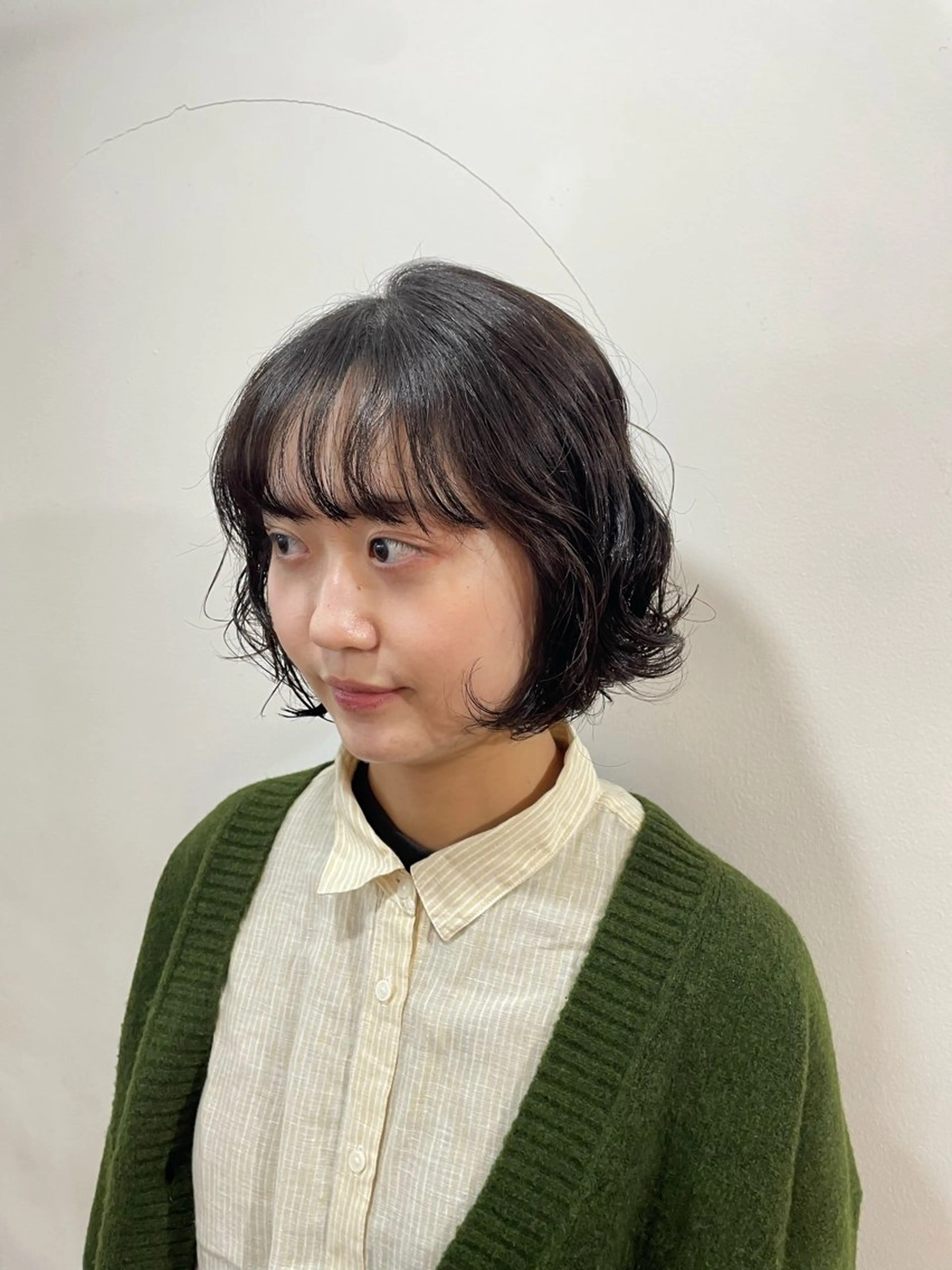 パーマ ボブ デジタルパーマ ニュアンスパーマ パーマ mopa_kaede 暖色カラー/ロングのヘアスタイル