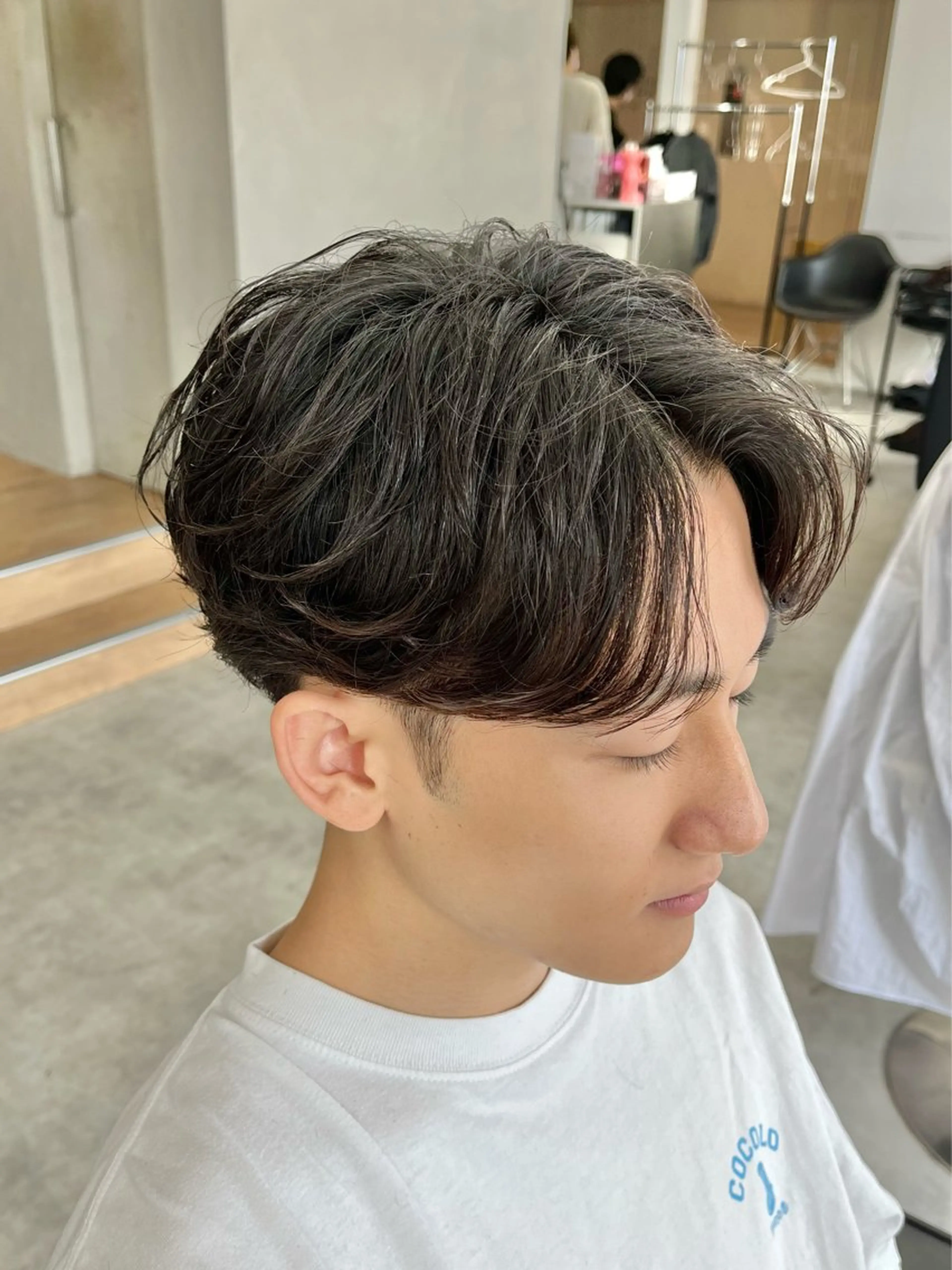 ショート パーマ メンズ メンズパーマ ニュアンスパーマ カット パーマ 新潟メンズパーマ 新潟駅/小田拓実のヘアスタイル