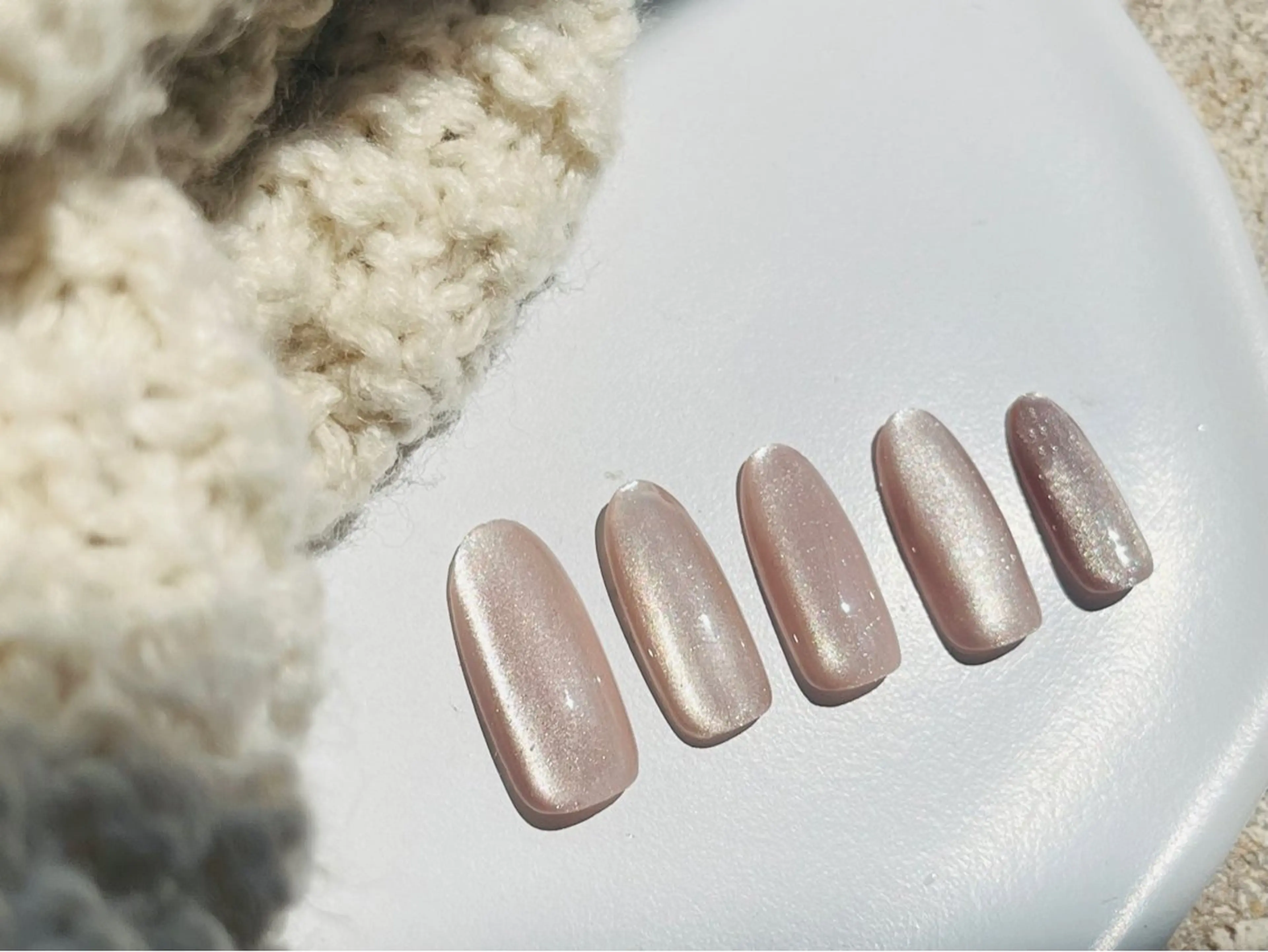 ネイル マグネットネイル ピンク chipie yuuのネイルデザイン