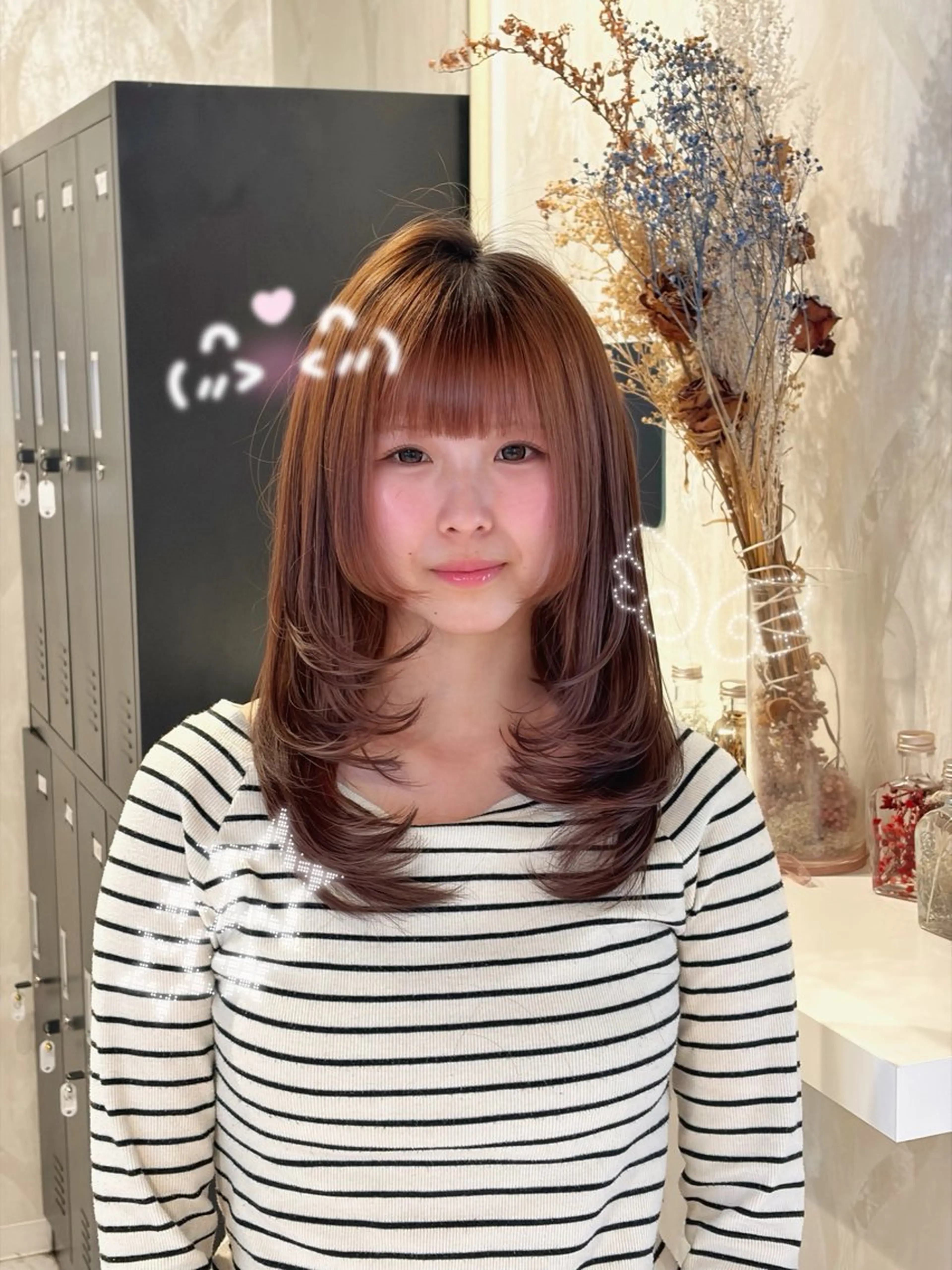 ミディアム レイヤーカット バッサリカット募集中 星川まお𝜗𝜚のヘアスタイル