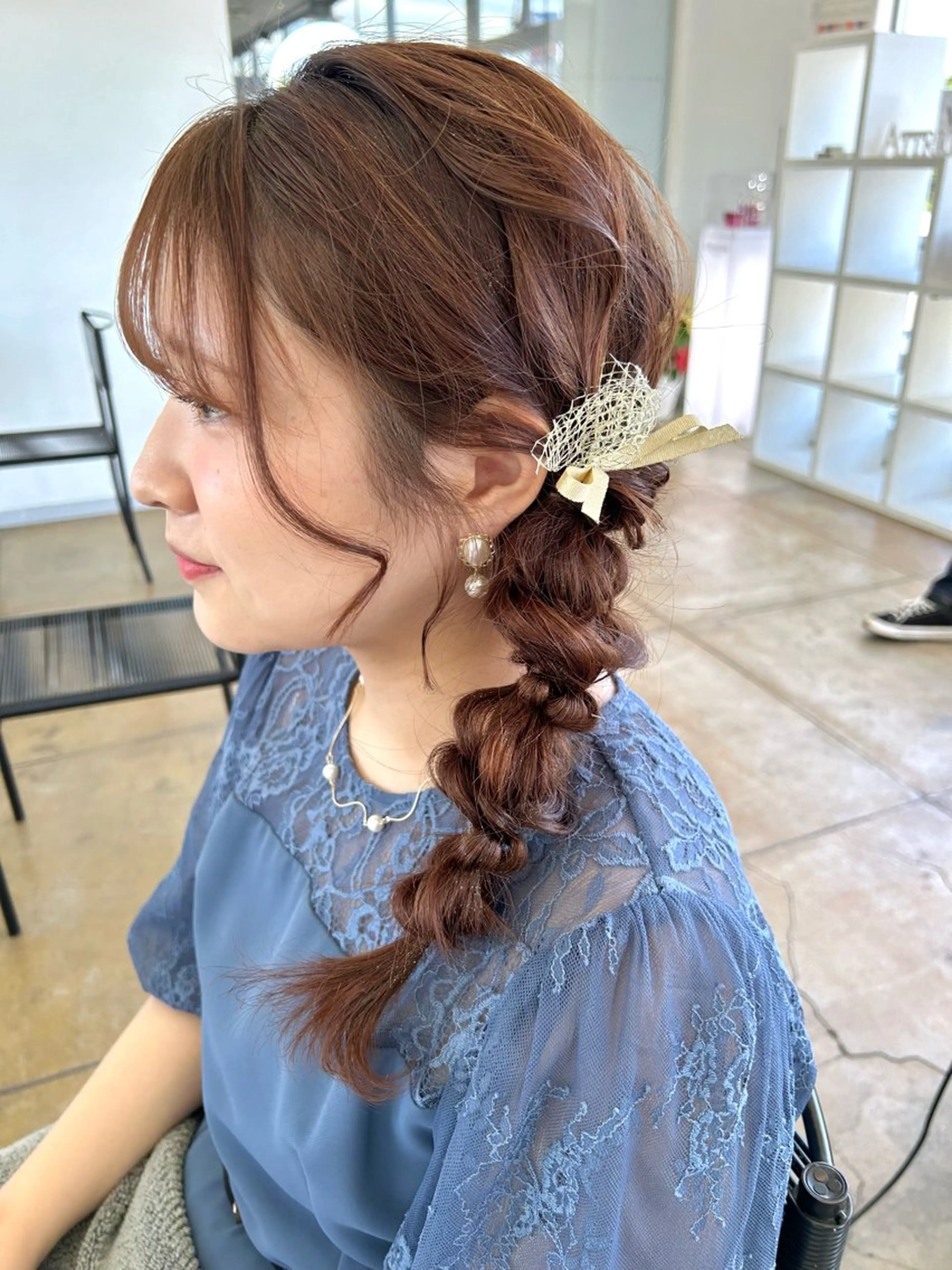 セミロング 小澤 志穂のヘアスタイル