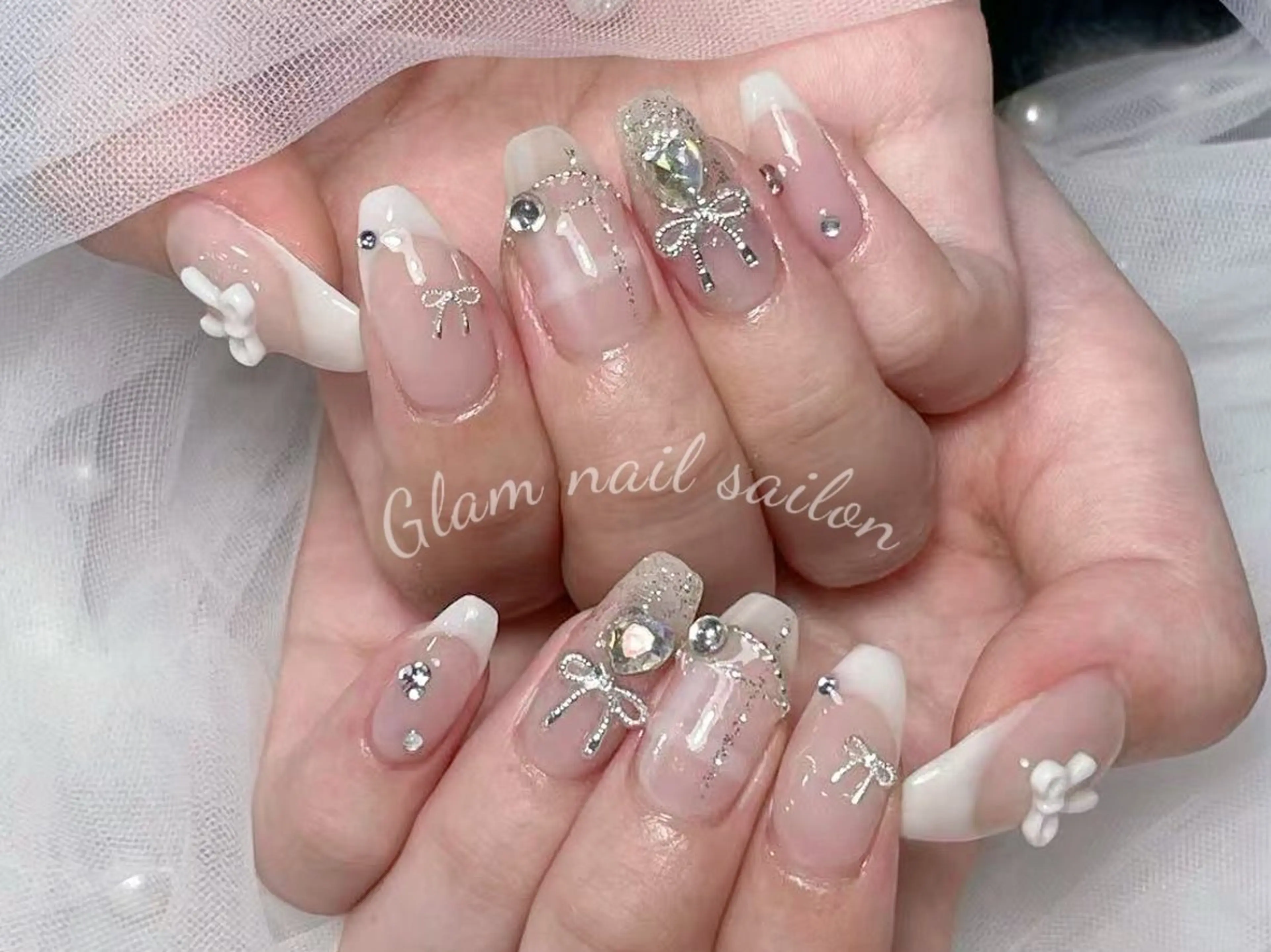 ネイル エツメ💅 長さだし🎀デザインのネイルデザイン
