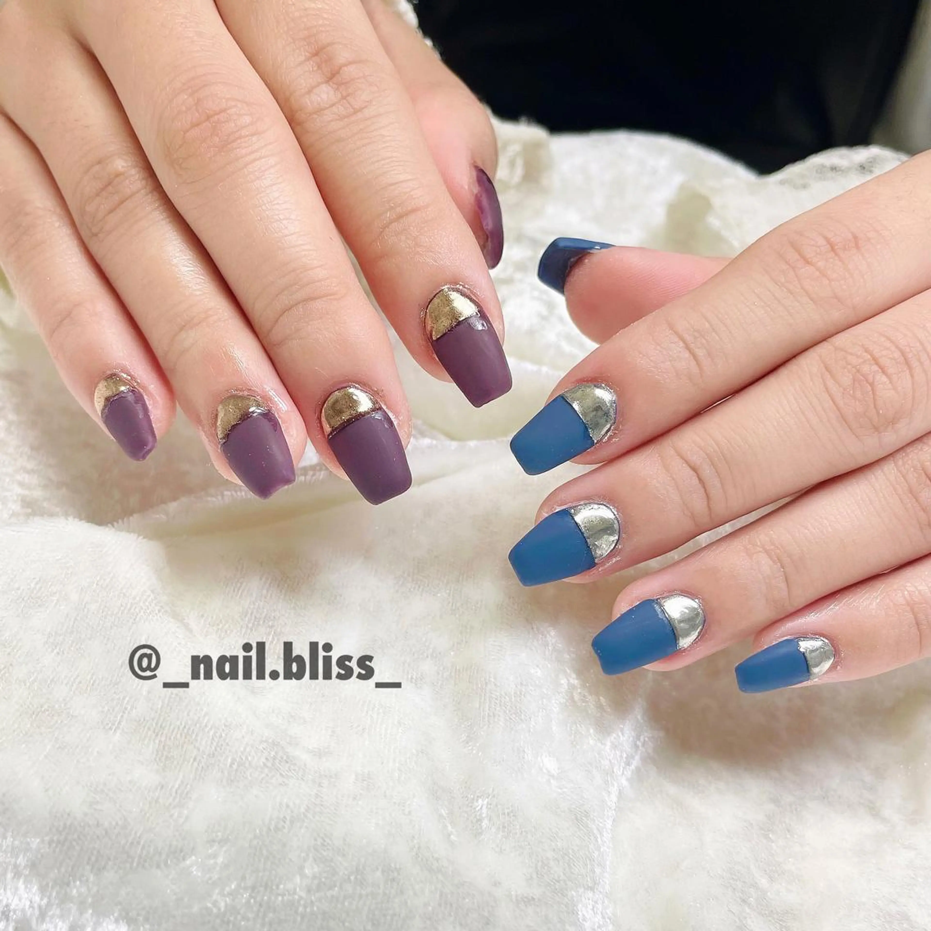 ネイル マットネイル ミラーネイル ハンドネイル NAIL BLISSのネイルデザイン
