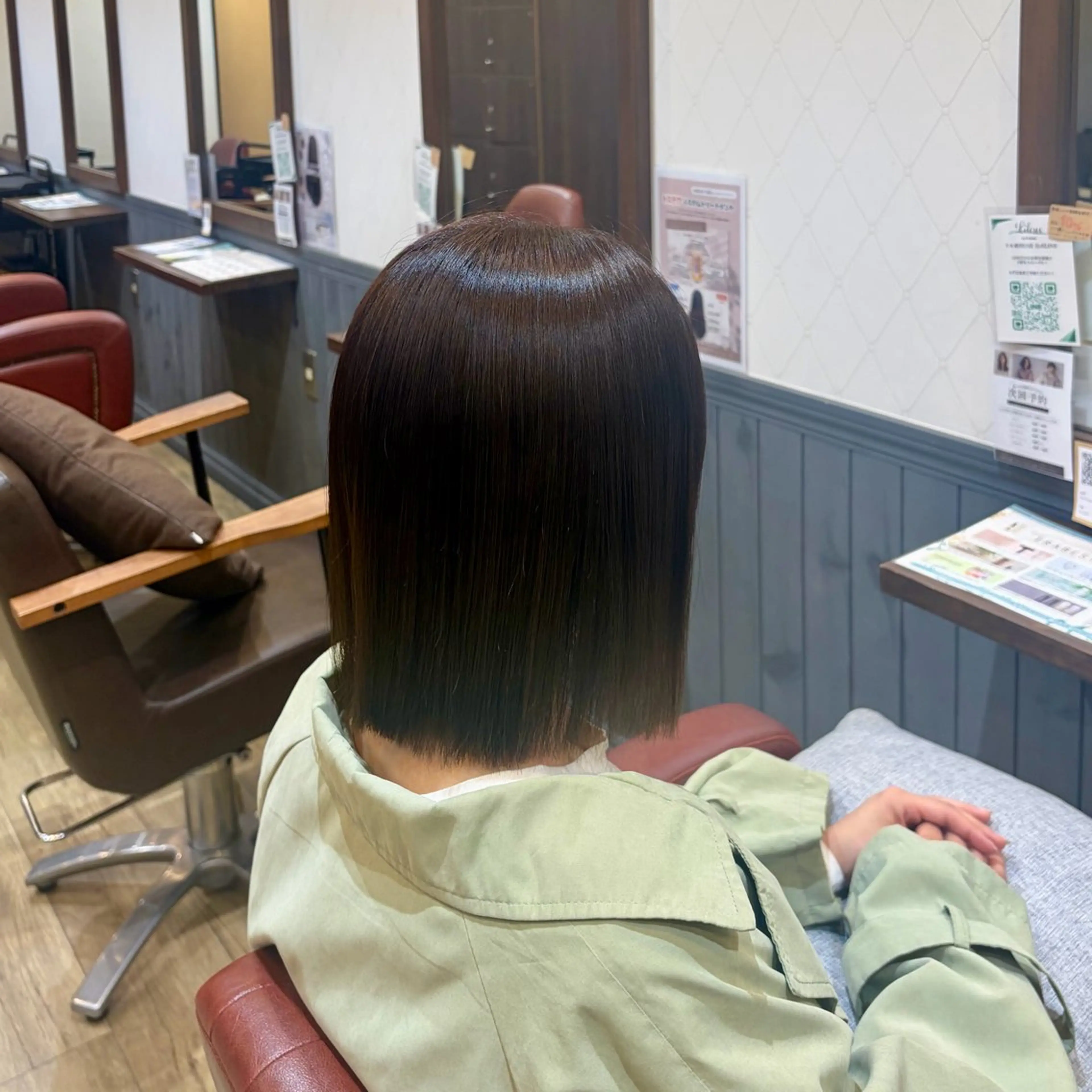 ショート 切りっぱなしボブ ボブ 縮毛矯正 カット トリートメント ✨🎀さいとう みれい🎀✨のヘアスタイル