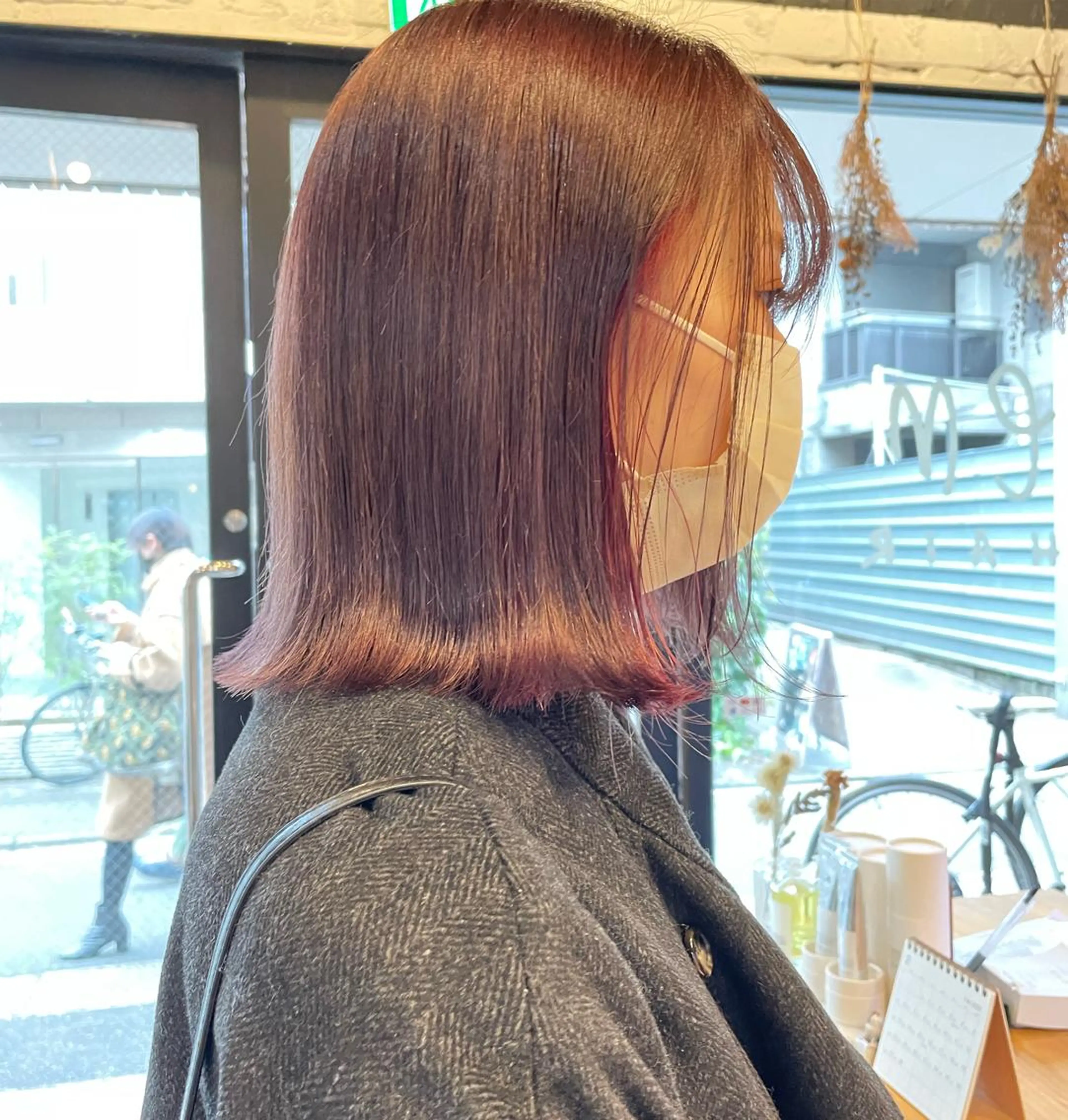 ミディアム カラー satsuki 暖色・ブラウンカラーのヘアスタイル