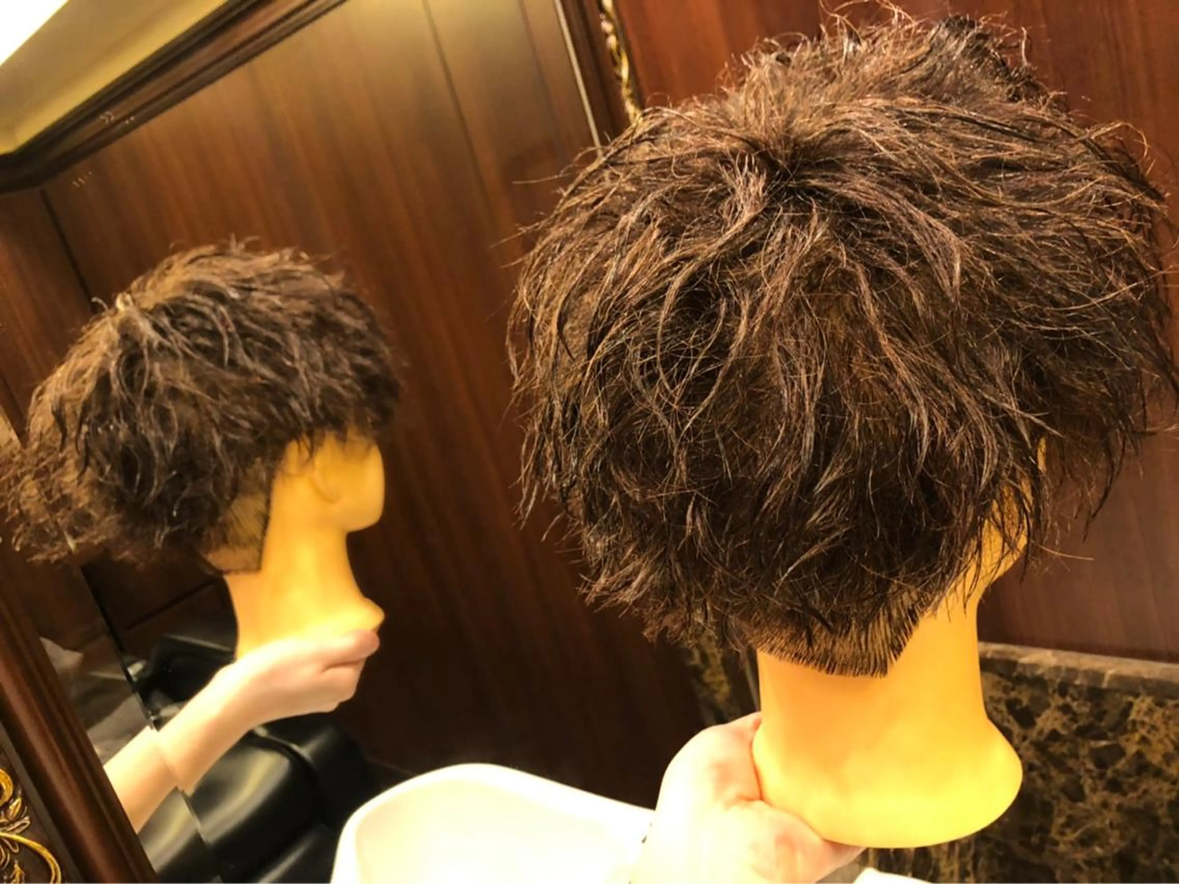 ショート パーマ メンズ 浅見 天翔のヘアスタイル